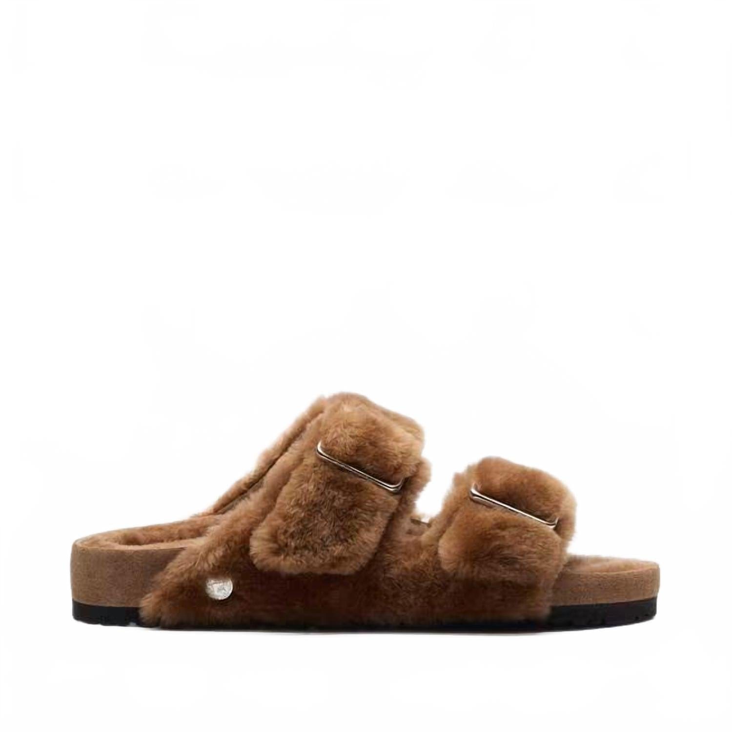 Caramel Women's Arizona Shearling Sandal In Caramel