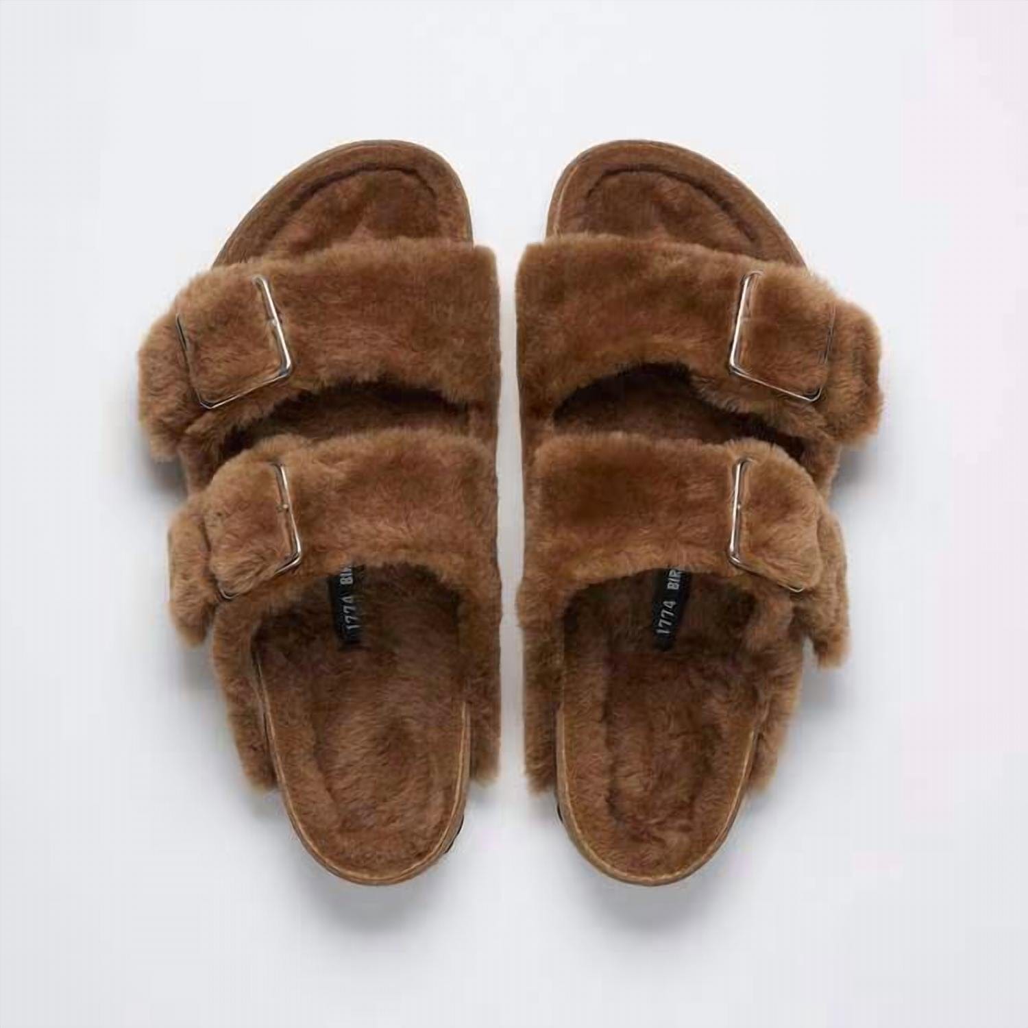Caramel Women's Arizona Shearling Sandal In Caramel