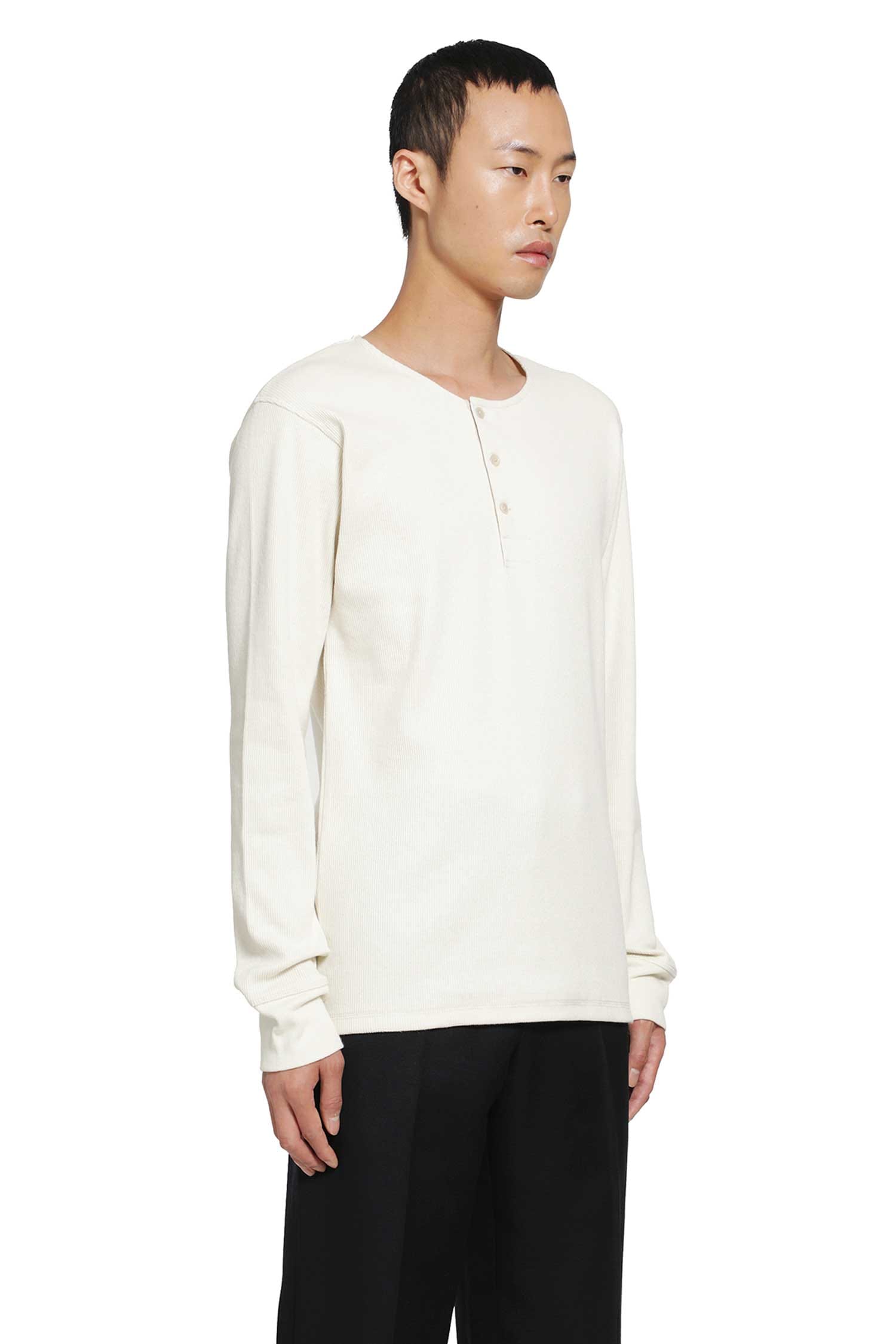 Lemaire Long Sleeve Henley T - Shirt