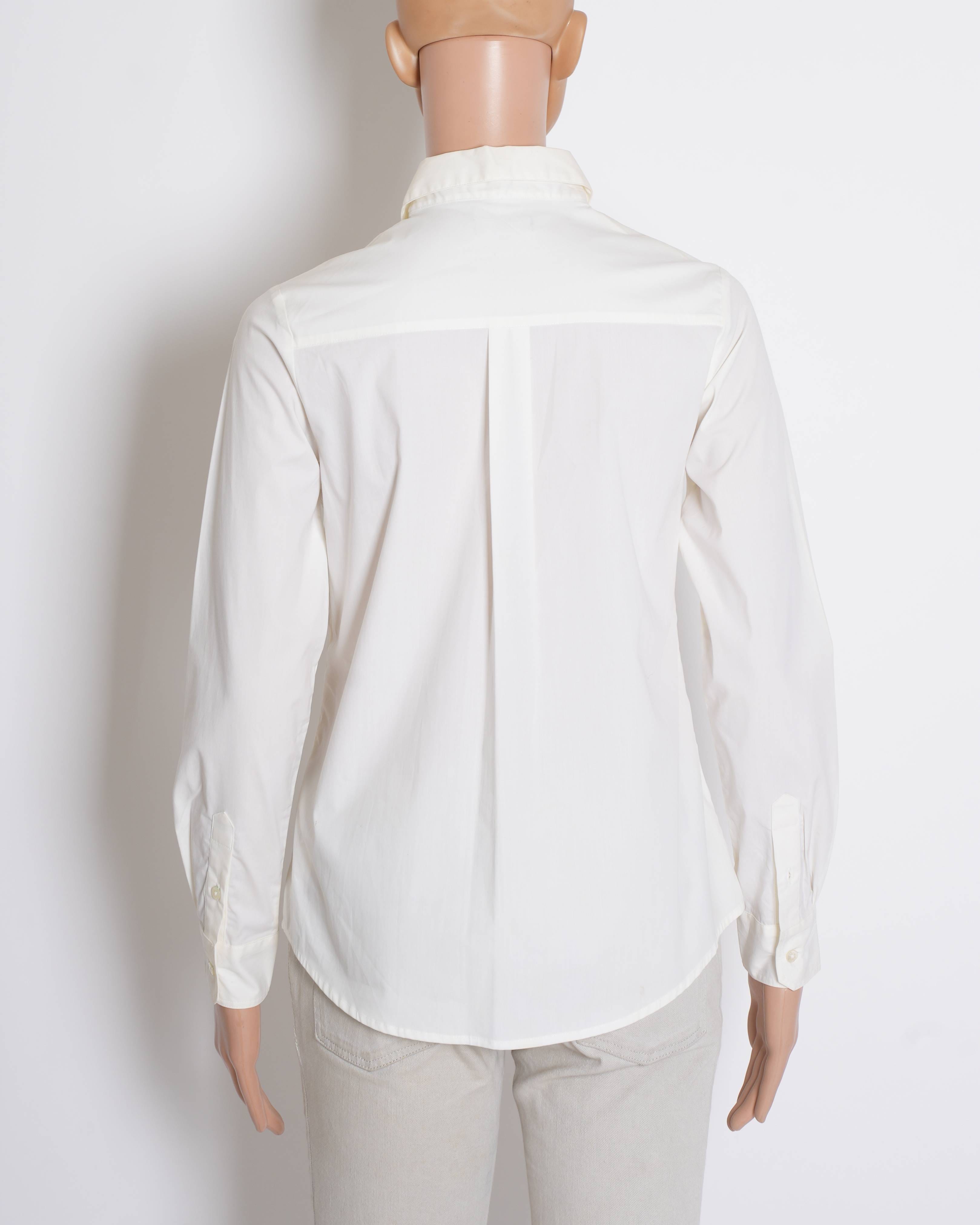Roberto Cavalli White Pleated Shirt