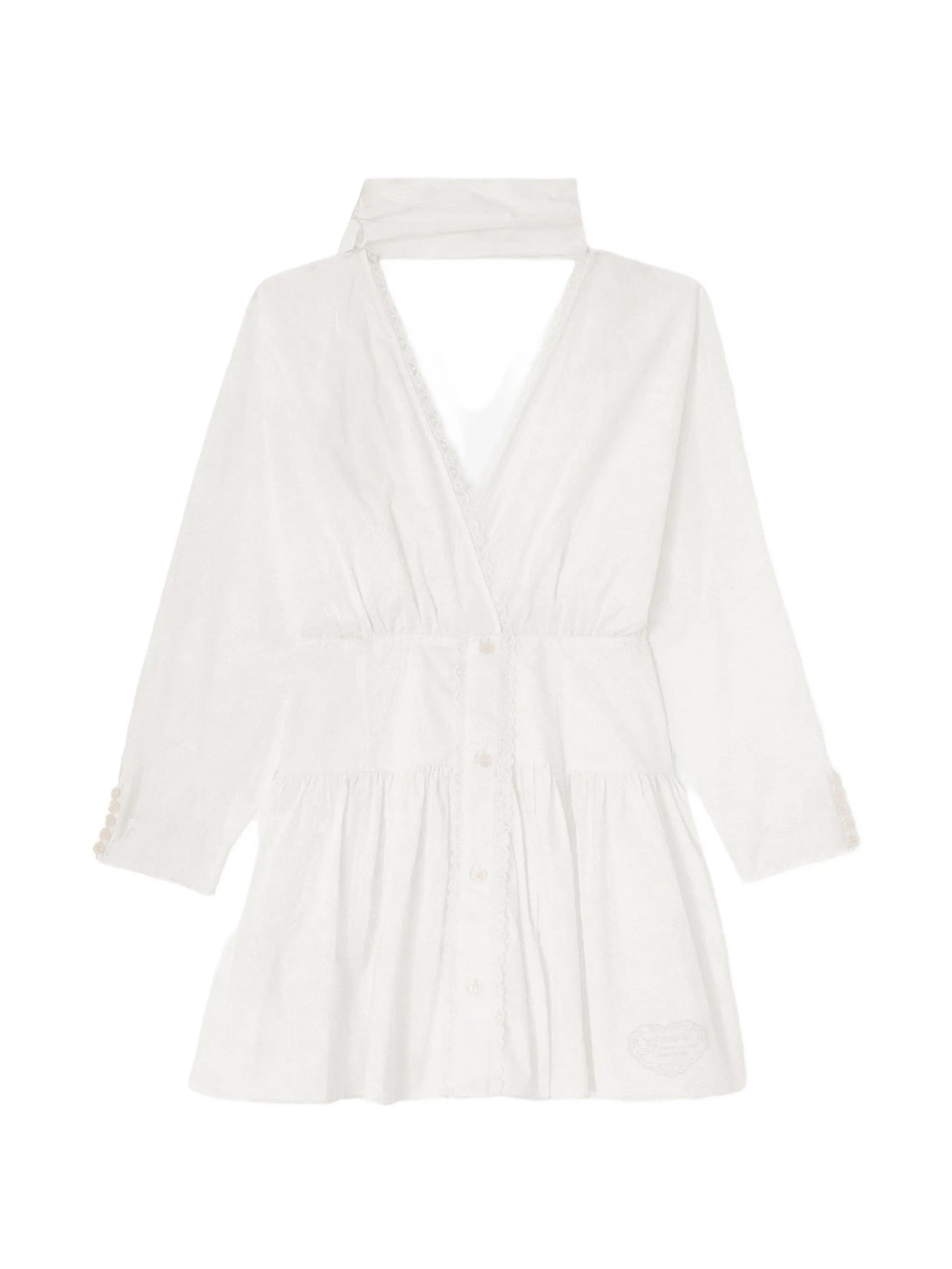 GANNI dress in white cotton