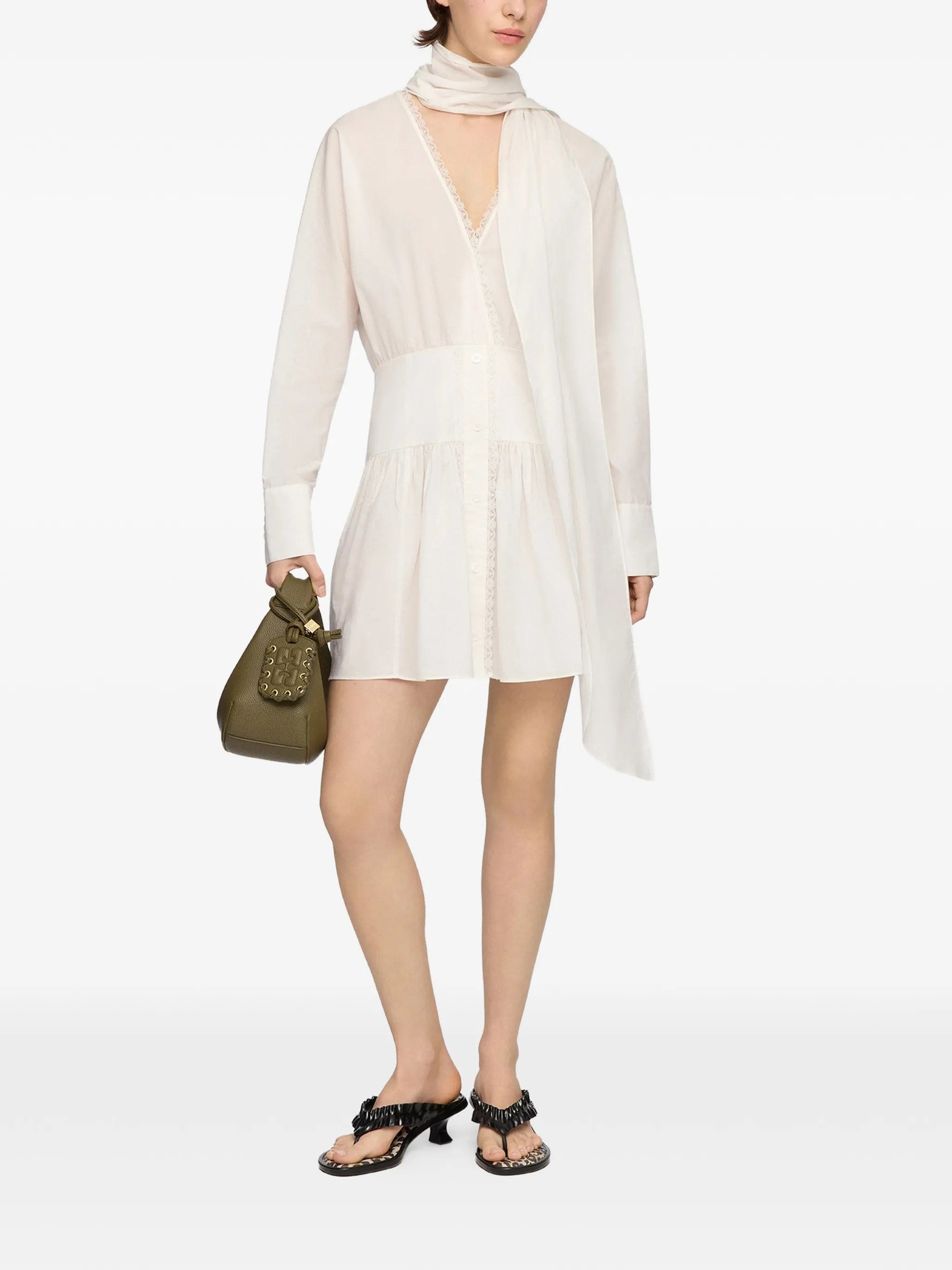 GANNI dress in white cotton