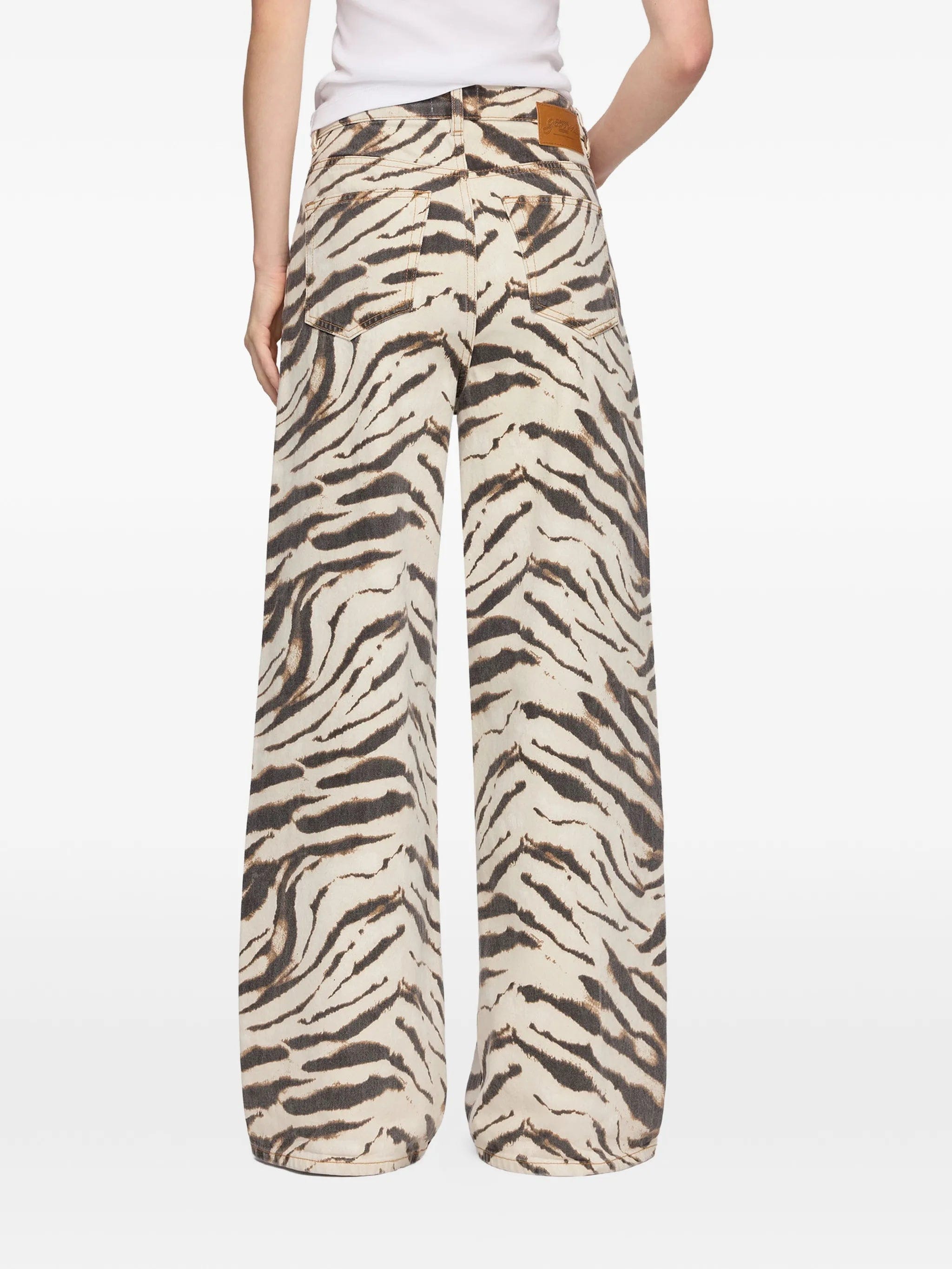 GANNI Lari zebra - print jeans