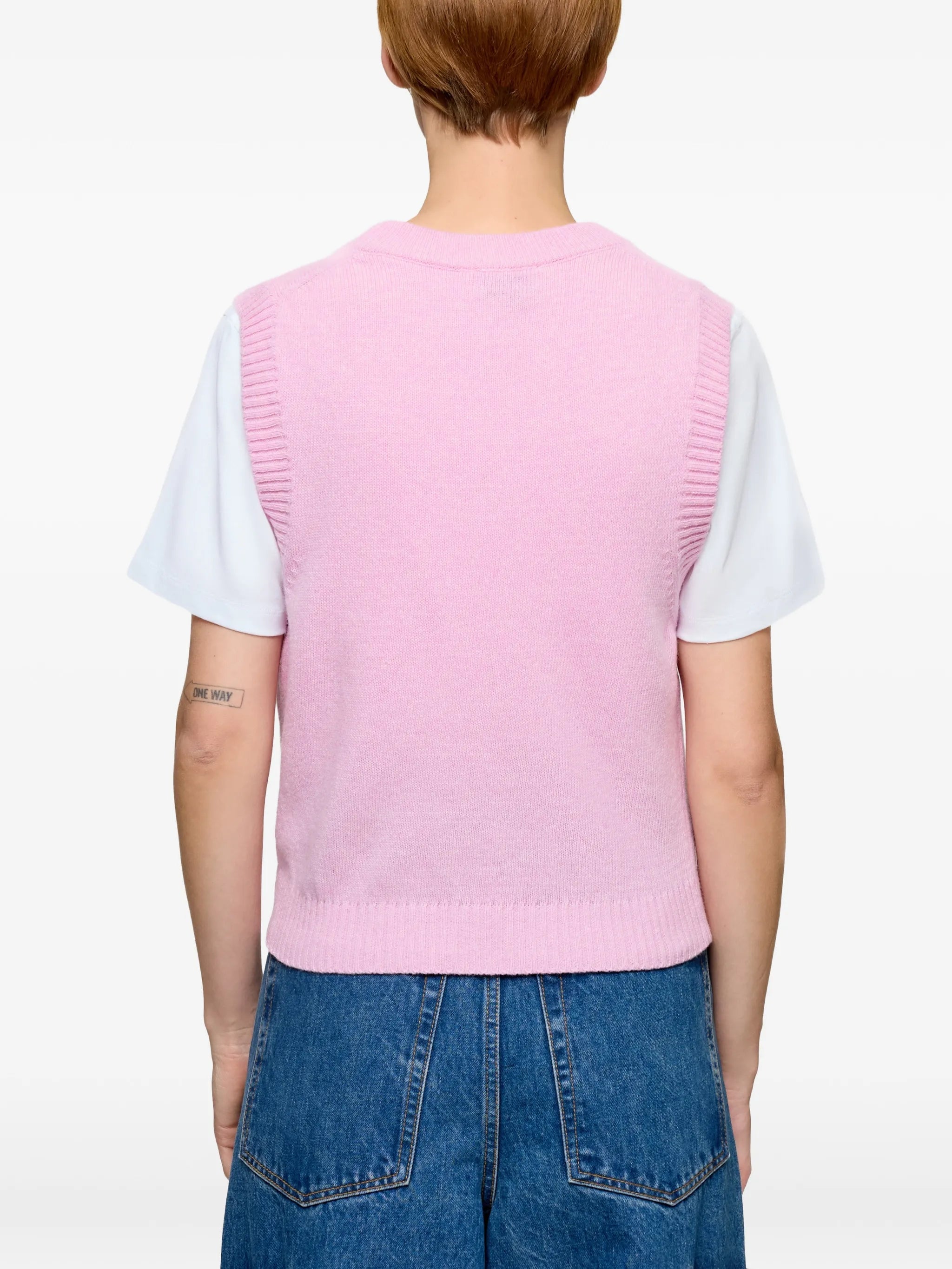 GANNI graphic knitted vest