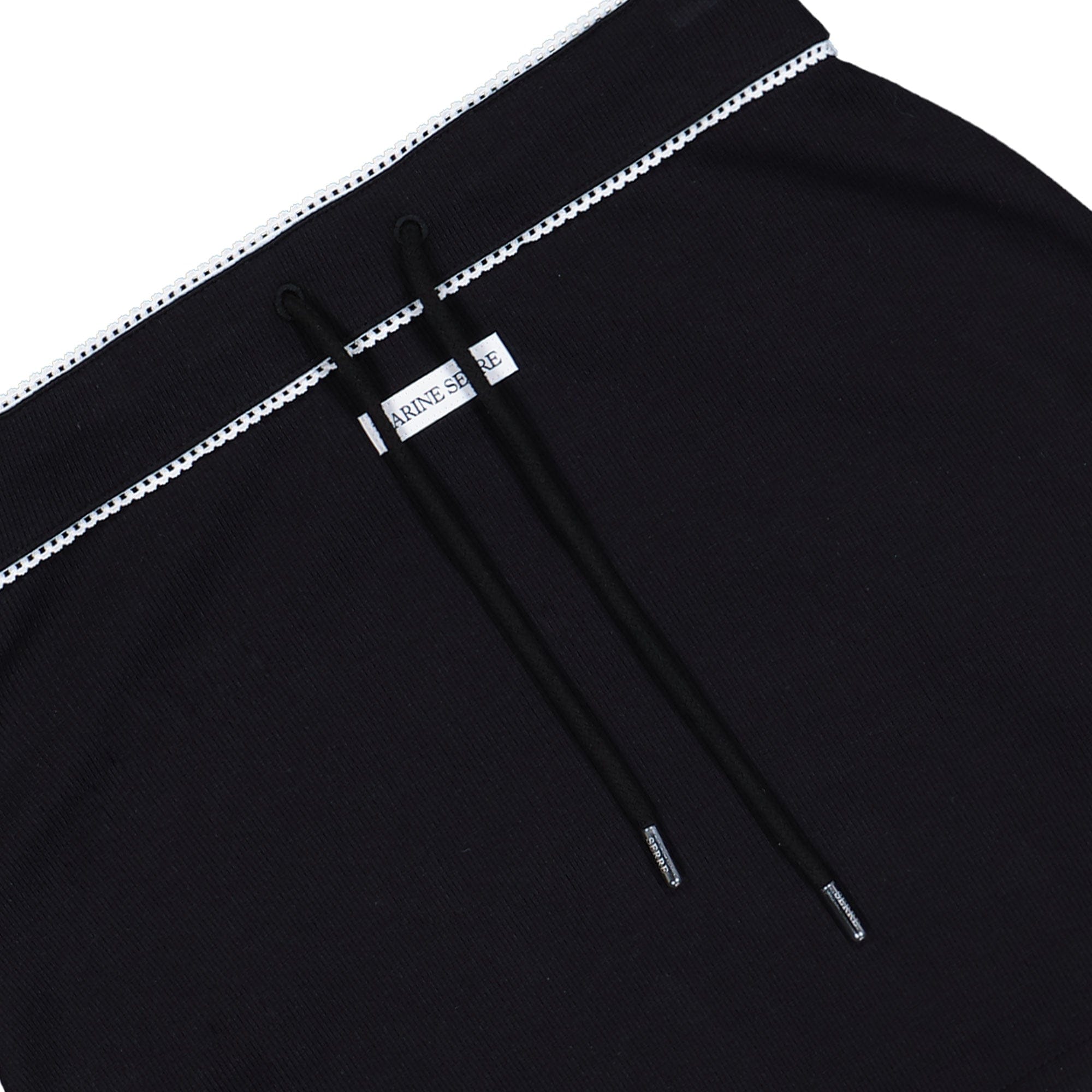 Marine Serre Light Ribbed Jersey Drawstring - Waist Mini Skirt