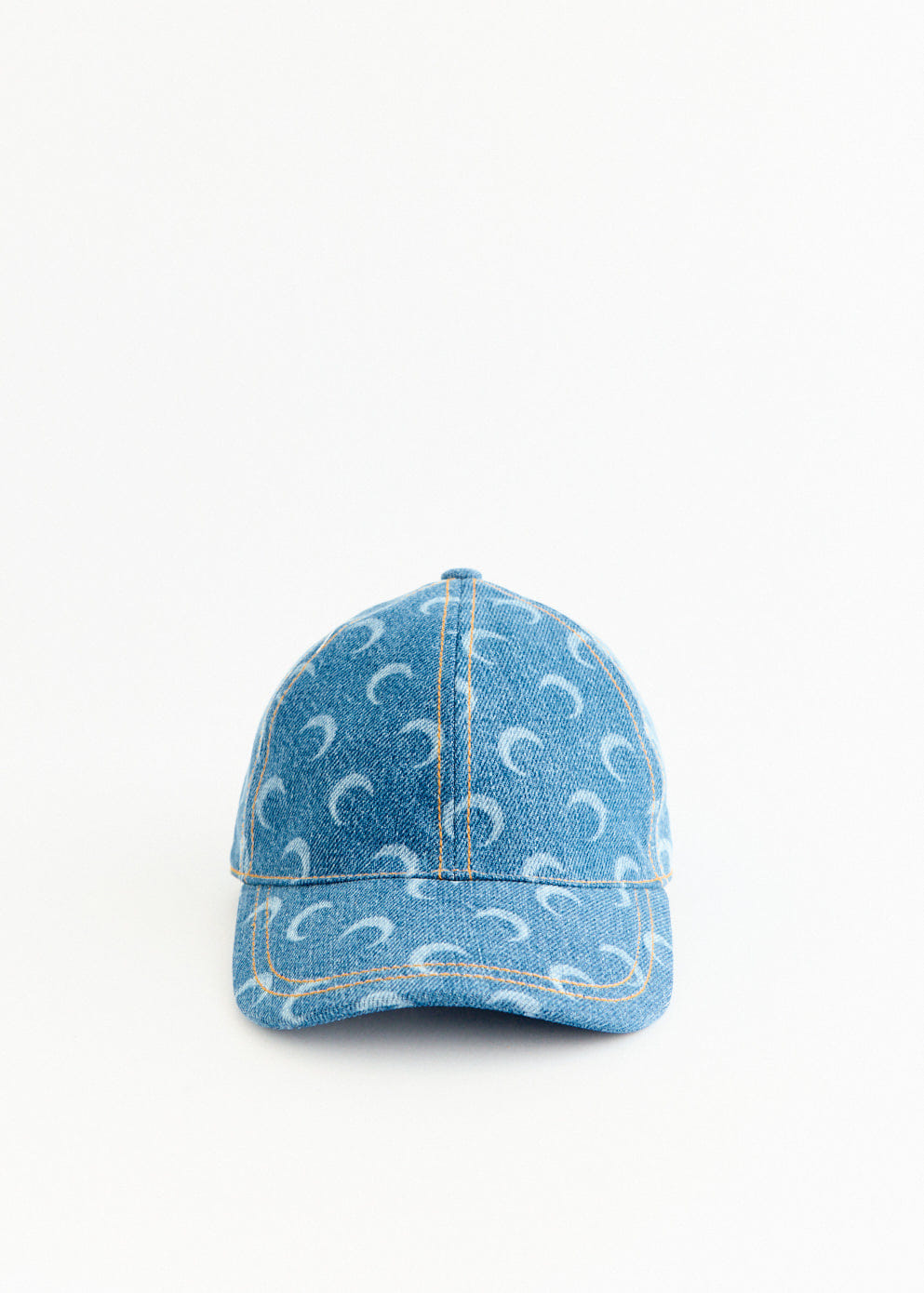 Marine Serre Moon Laser Denim Baseball Cap