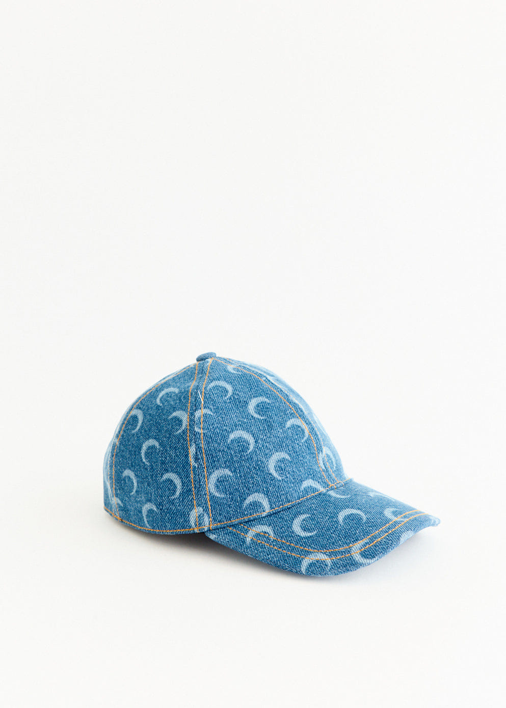 Marine Serre Moon Laser Denim Baseball Cap