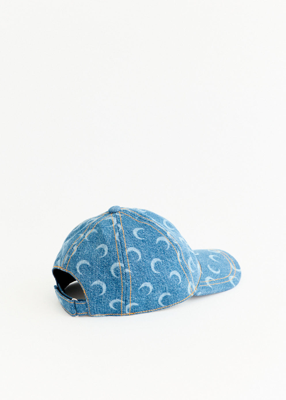 Marine Serre Moon Laser Denim Baseball Cap