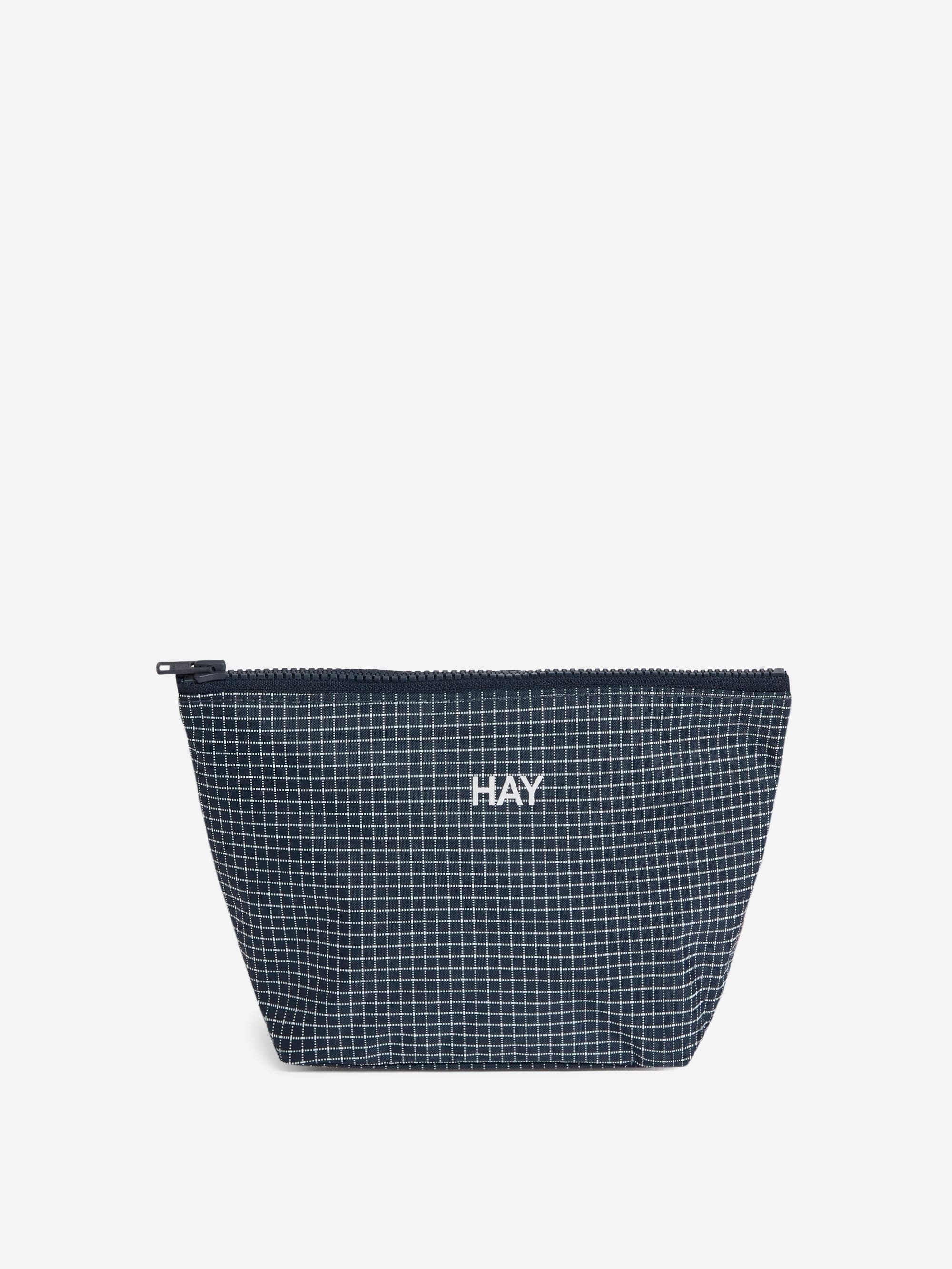 HAY Grid Pouch - Small - Dark blue