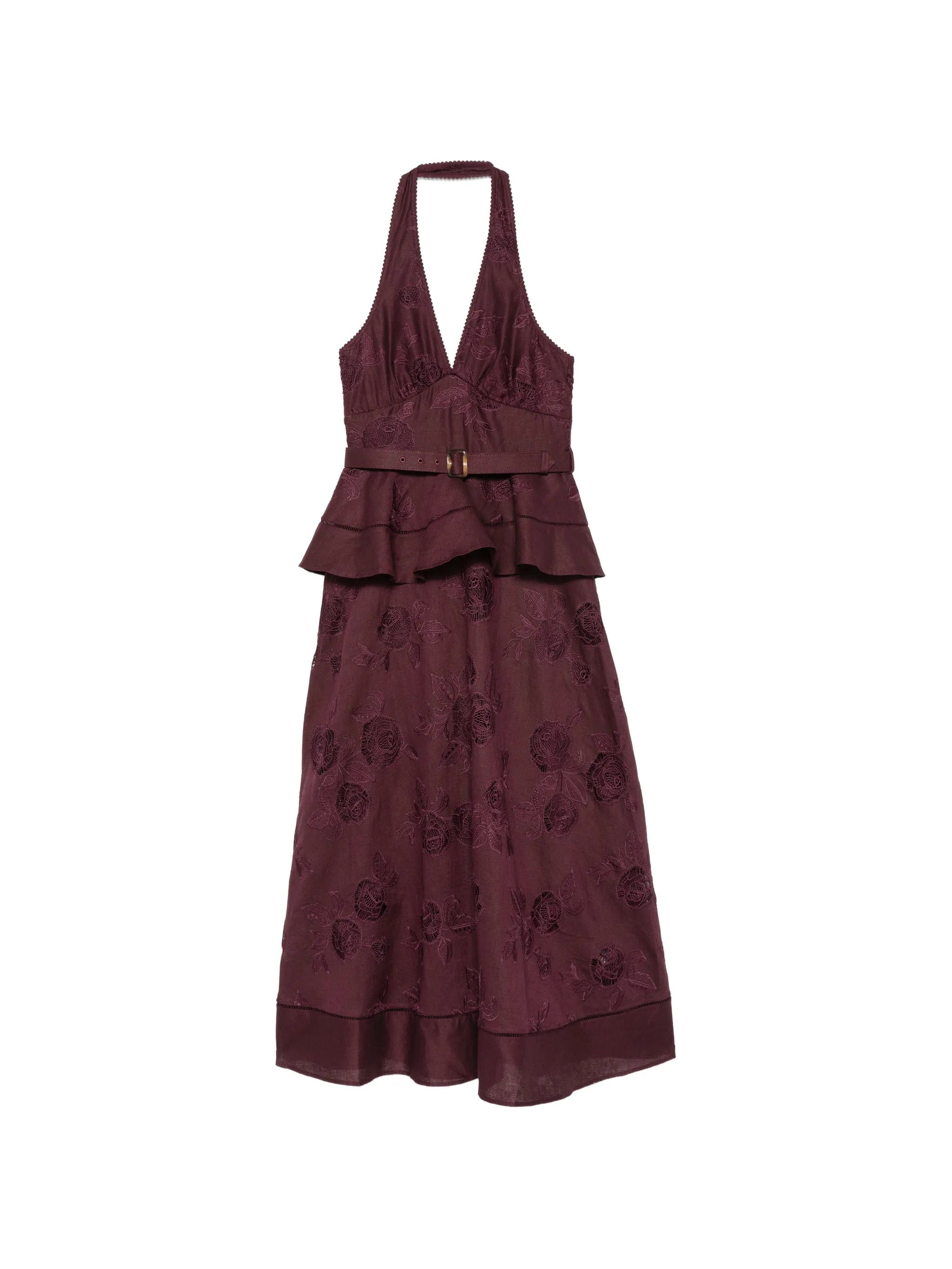 Self-Portrait floral - embroidered midi dress