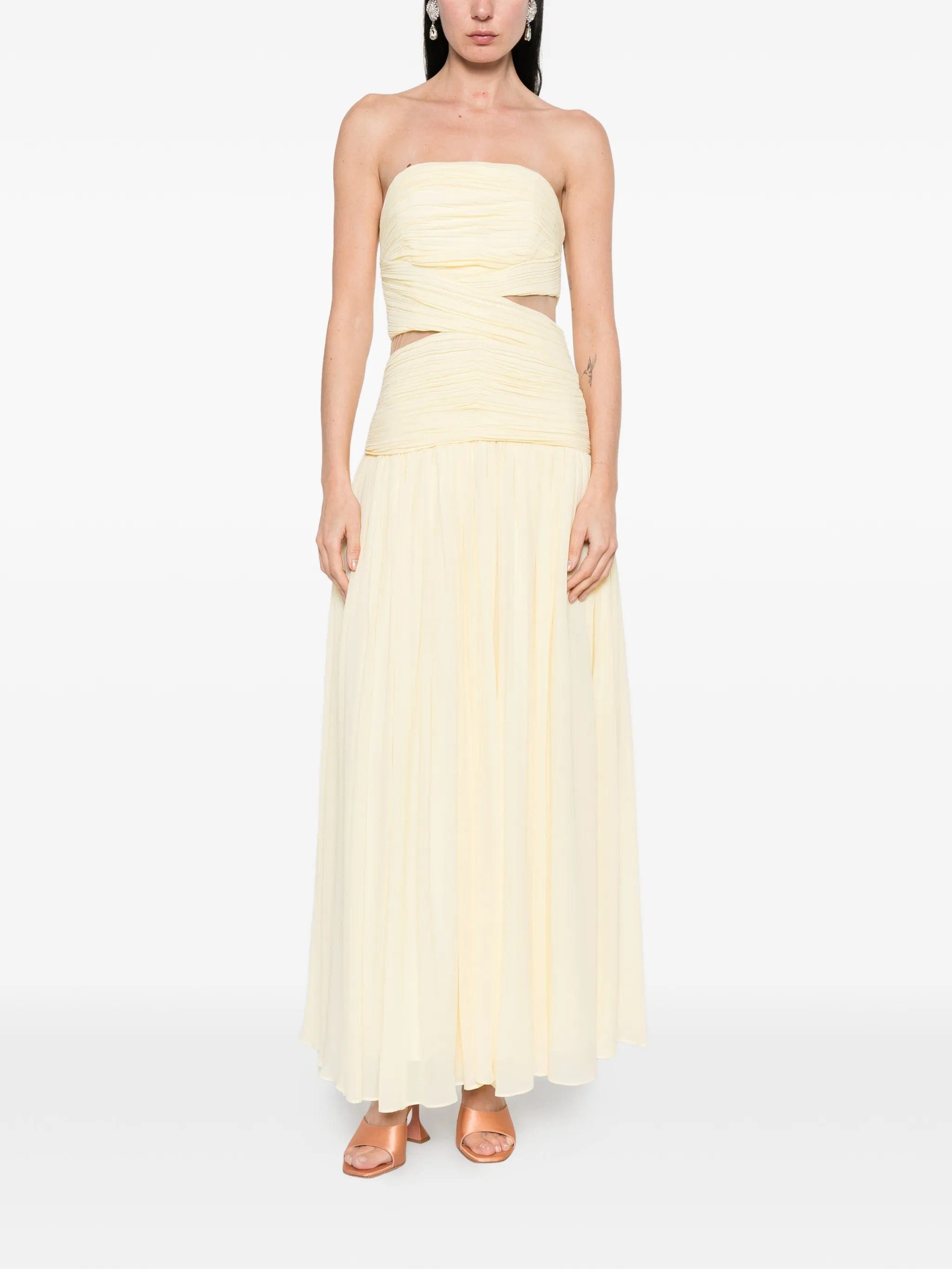 Self-Portrait Georgette strapless maxi dress