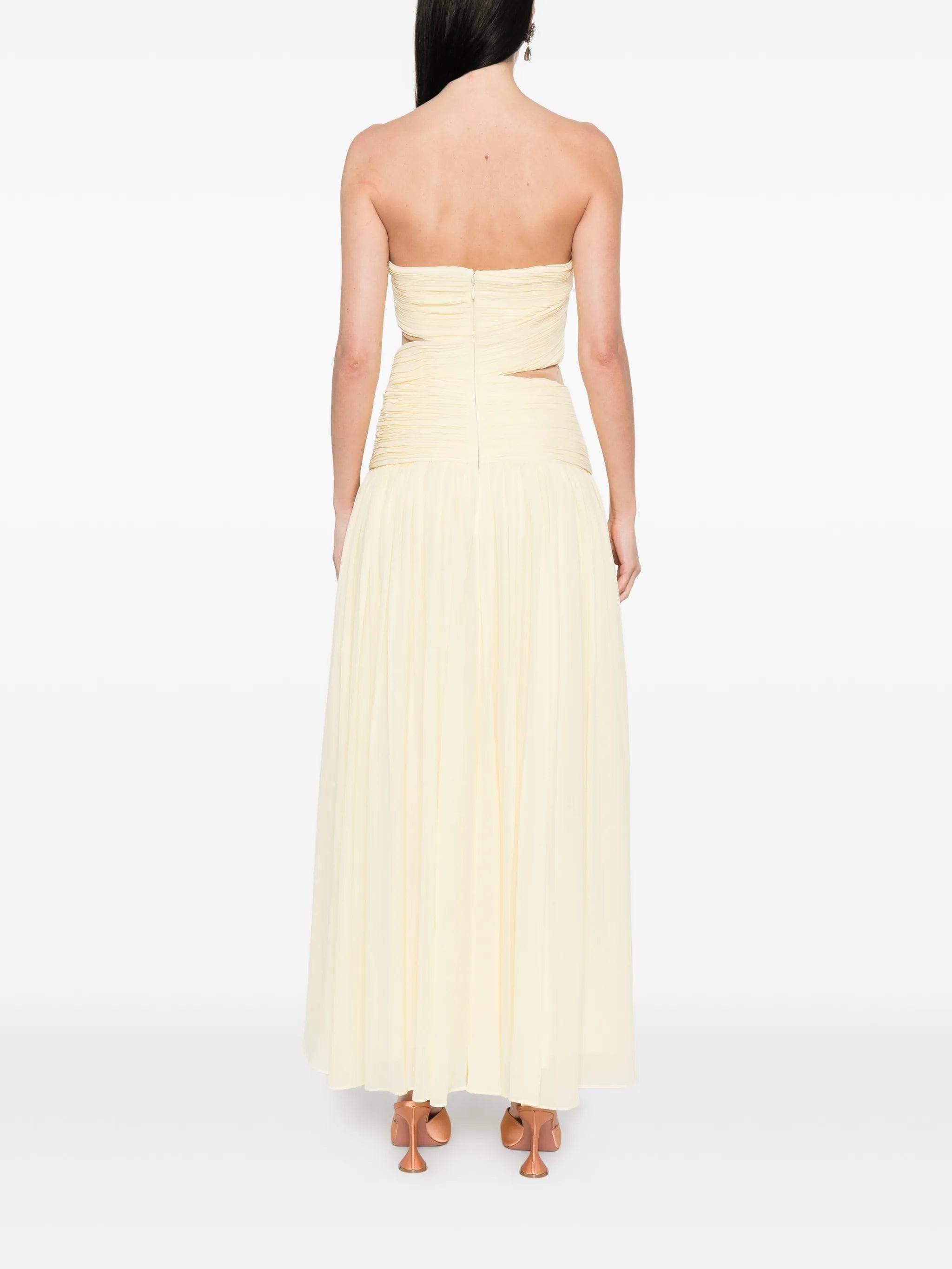 Self-Portrait Georgette strapless maxi dress