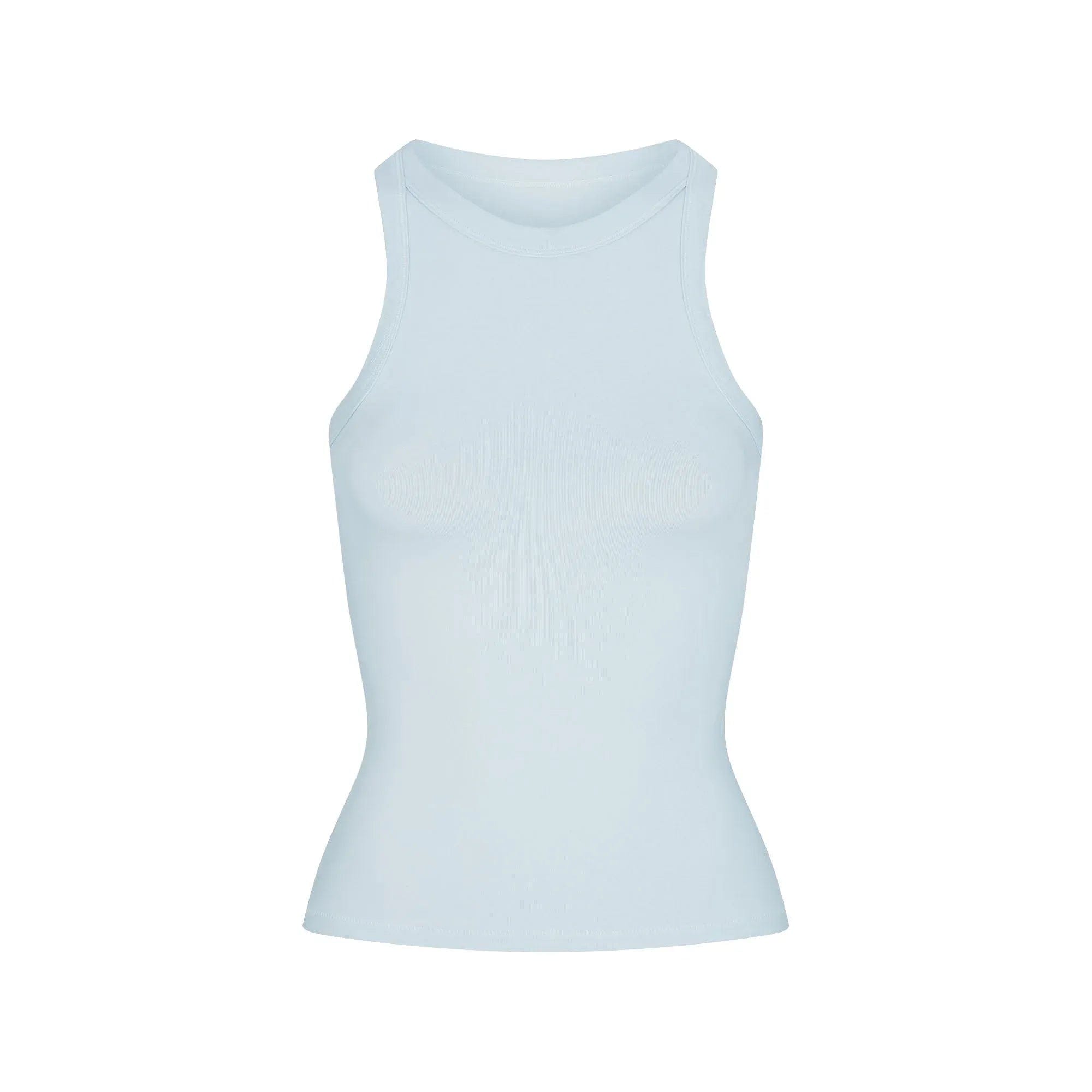 COTTON JERSEY Skims Cotton Jersey Crew Neck Tank Opal