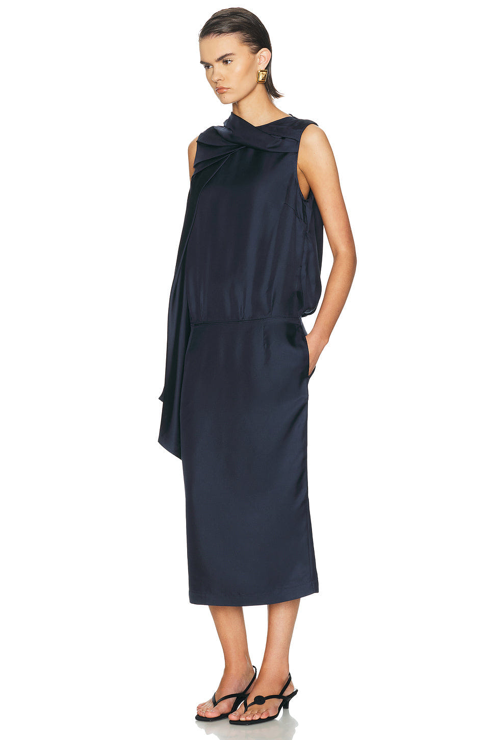 Loulou de Saison Izia Draped Cape Dress