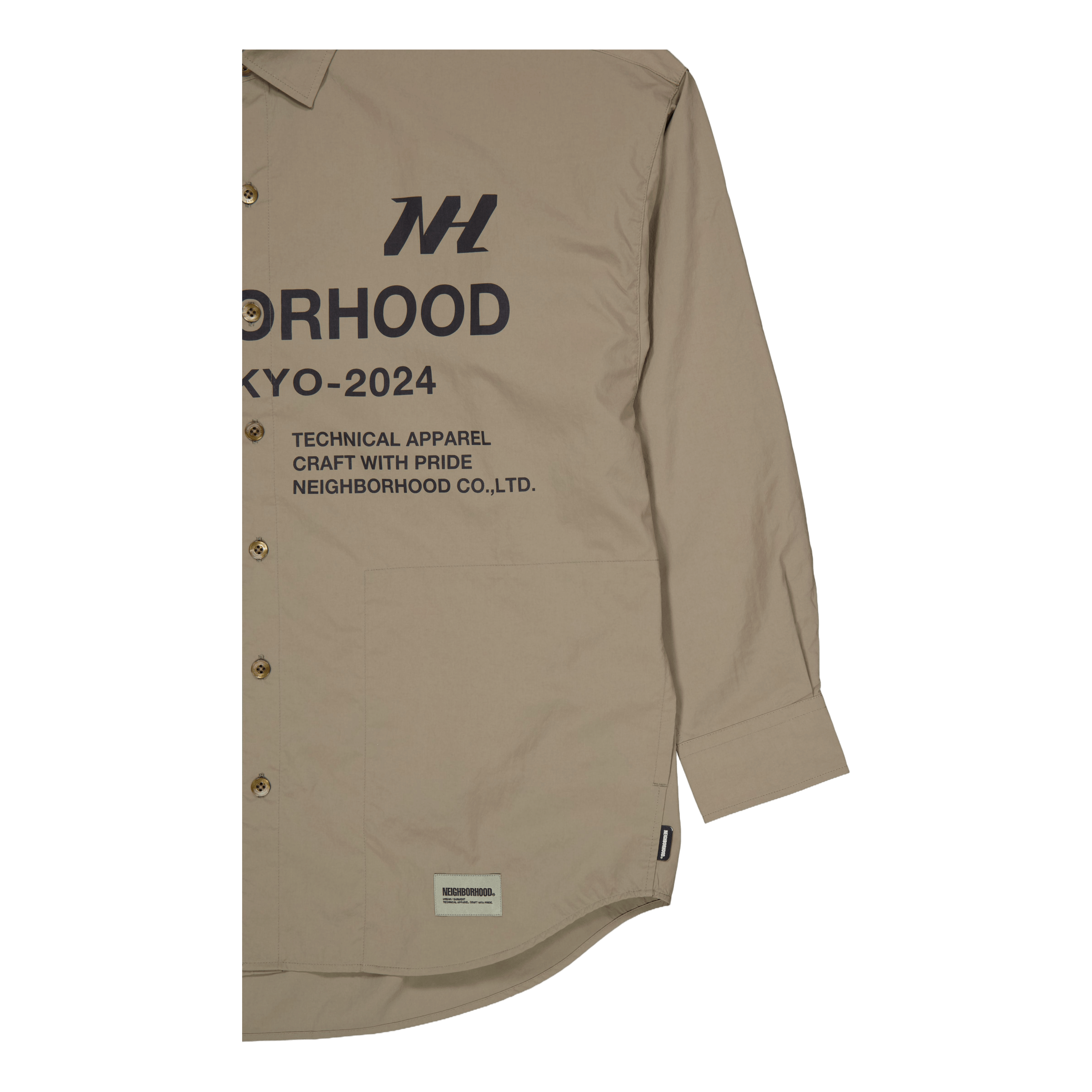 Neighborhood Over Shirt Ls Olive Drab