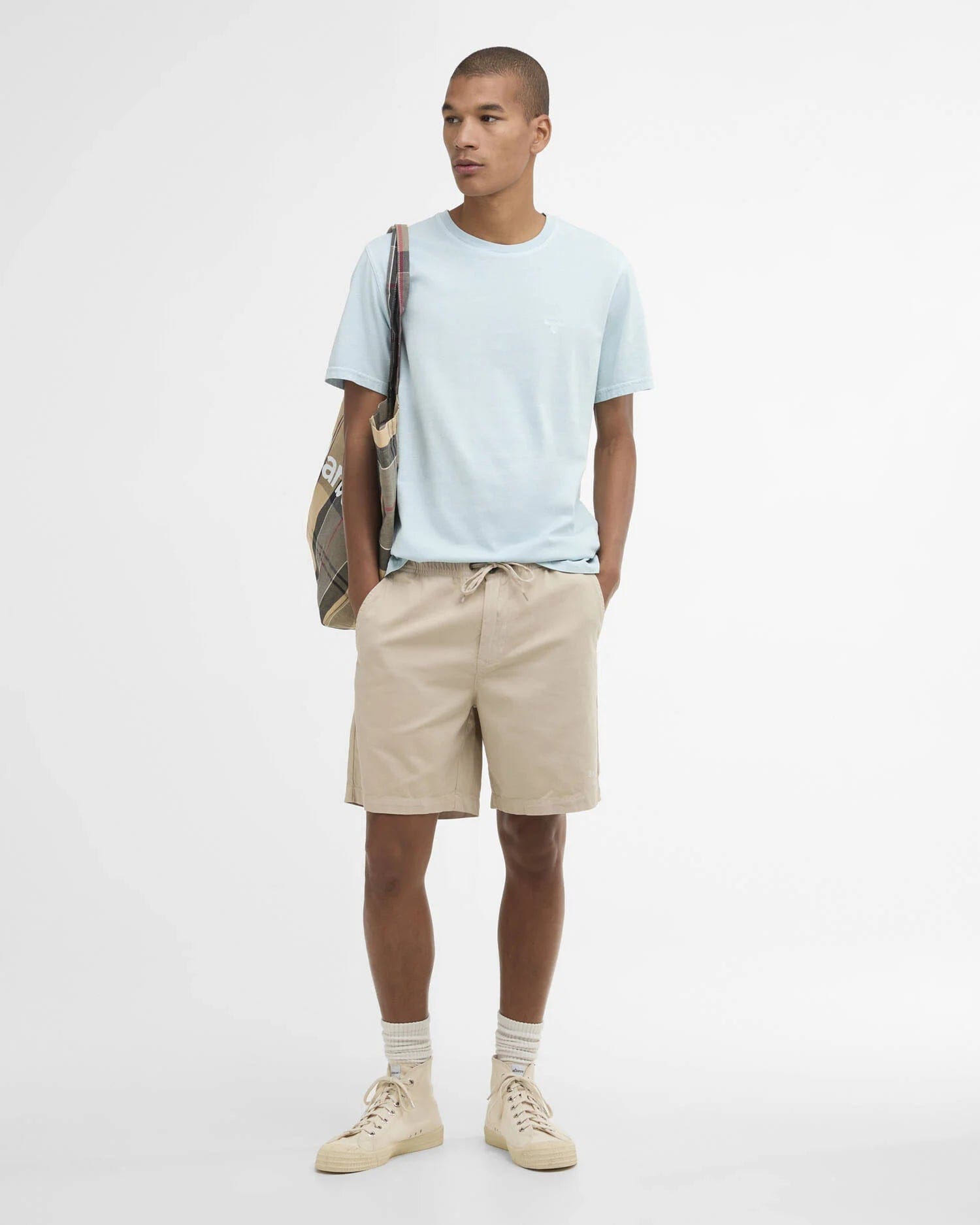 Barbour Washed Oxford Relaxed Short - Mist