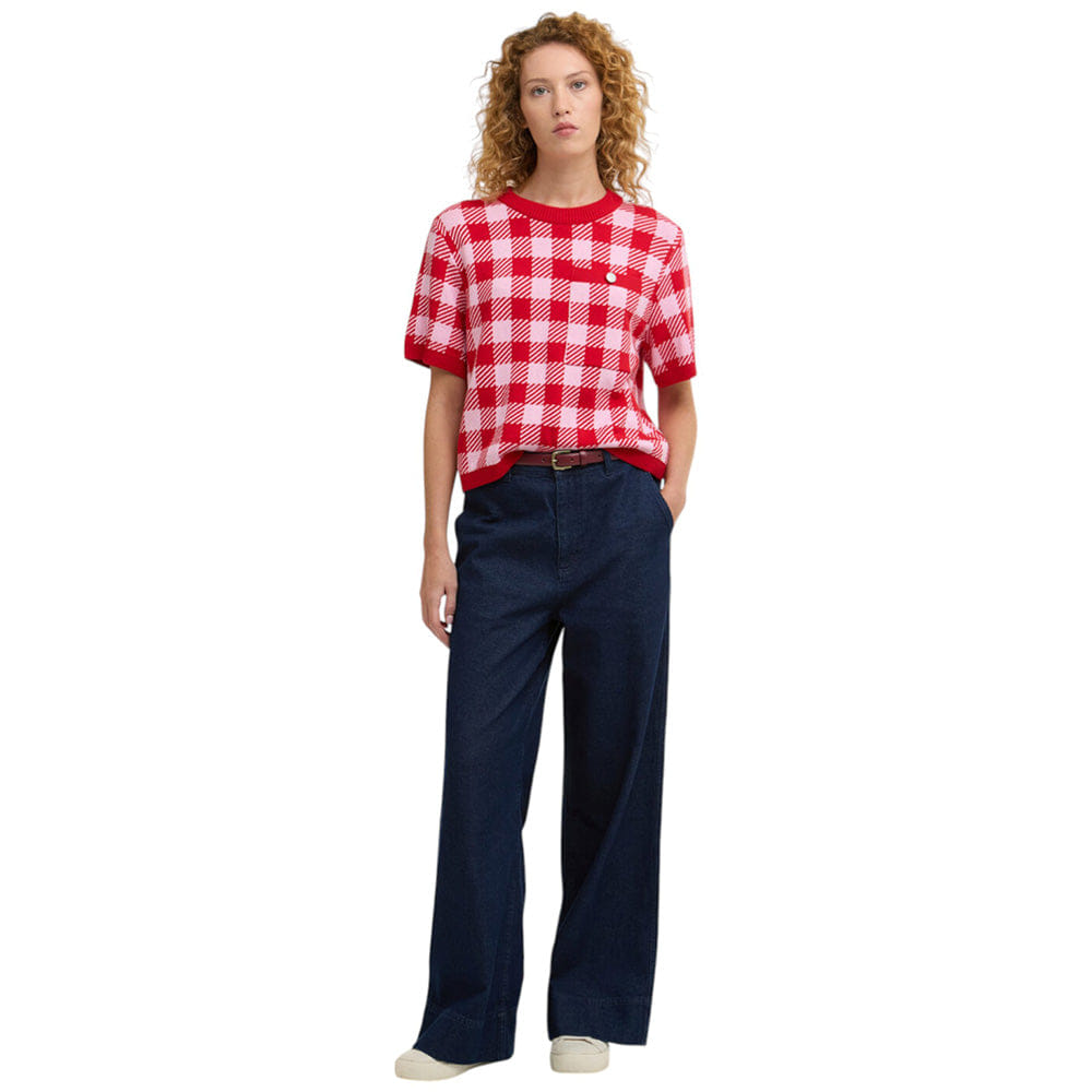 Barbour ESTHER GINGHAM CREW NECK JUMPER