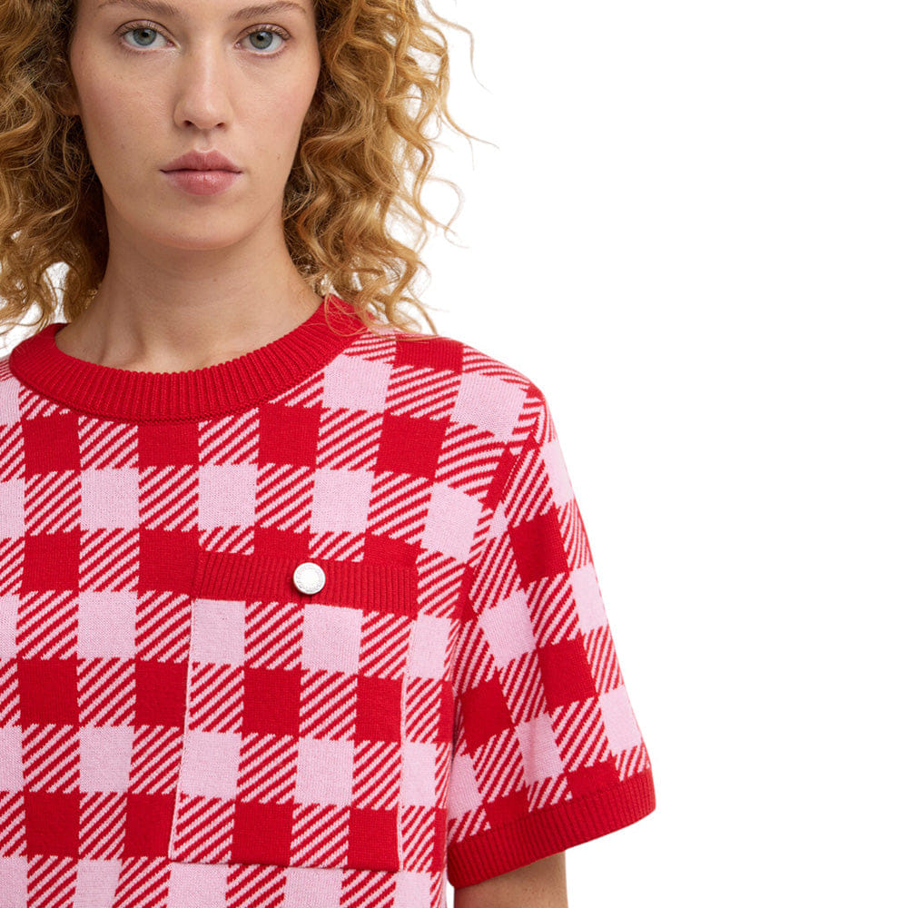 Barbour ESTHER GINGHAM CREW NECK JUMPER