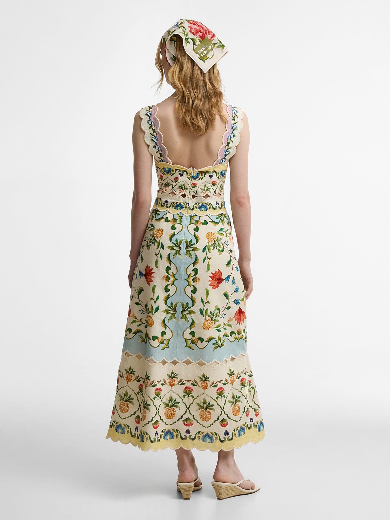 Barbour x Farm Rio Petal Dress Cream