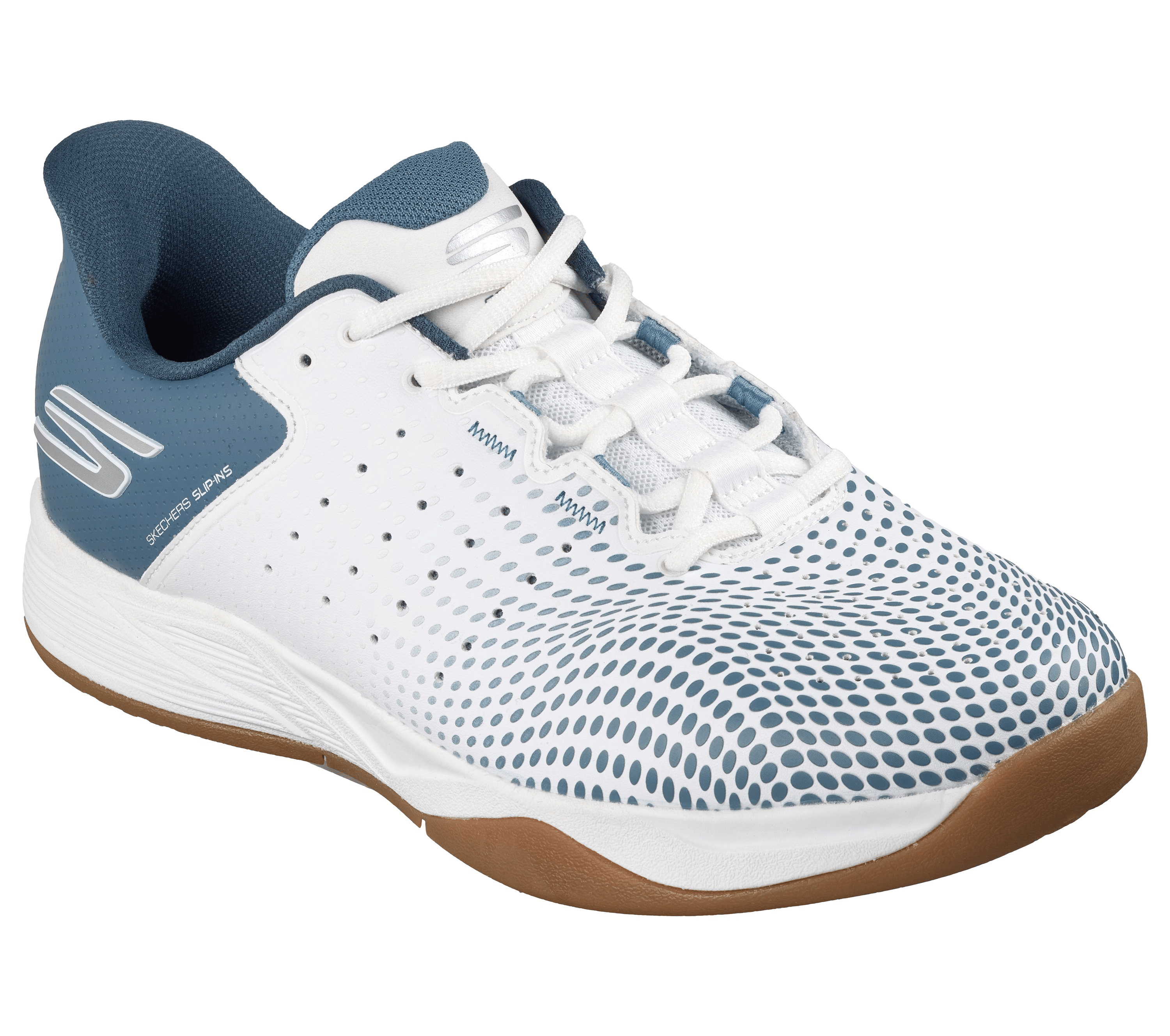 Skechers Slip - ins Relaxed Fit: Viper Court Reload White/Light Blue