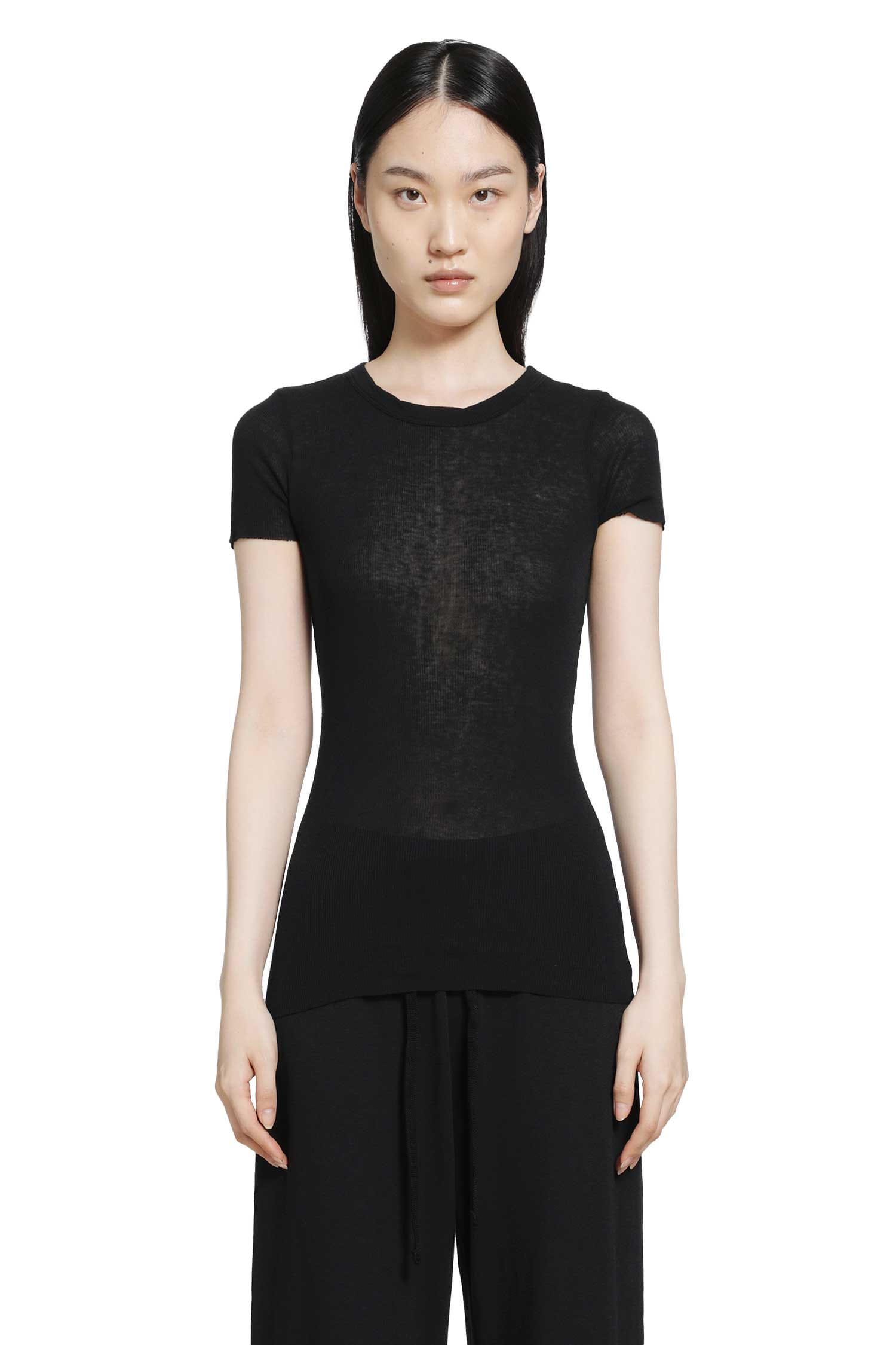 JAMES PERSE Cotton Cashmere Blend Ribbed Crewneck T-Shirt