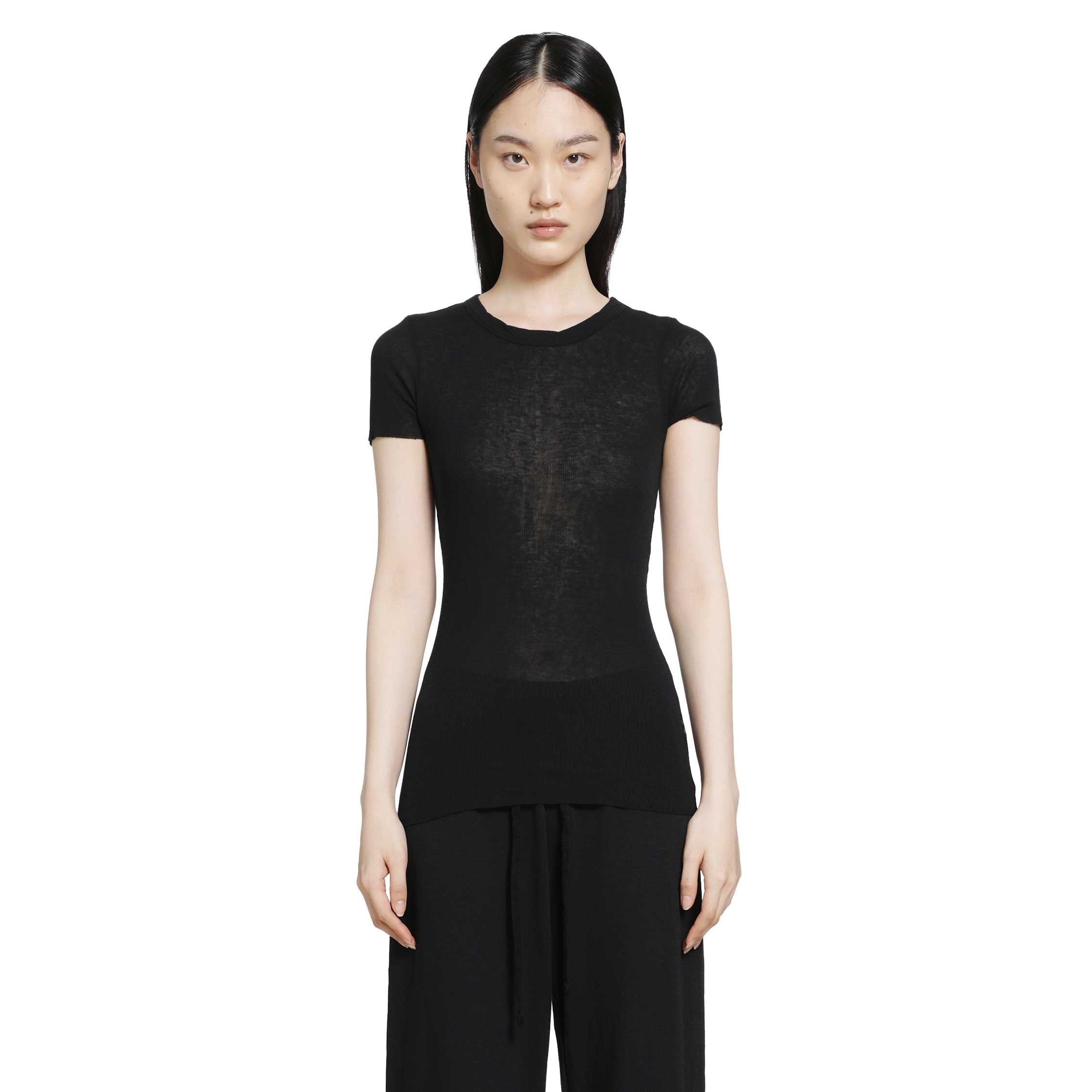JAMES PERSE Cotton Cashmere Blend Ribbed Crewneck T-Shirt