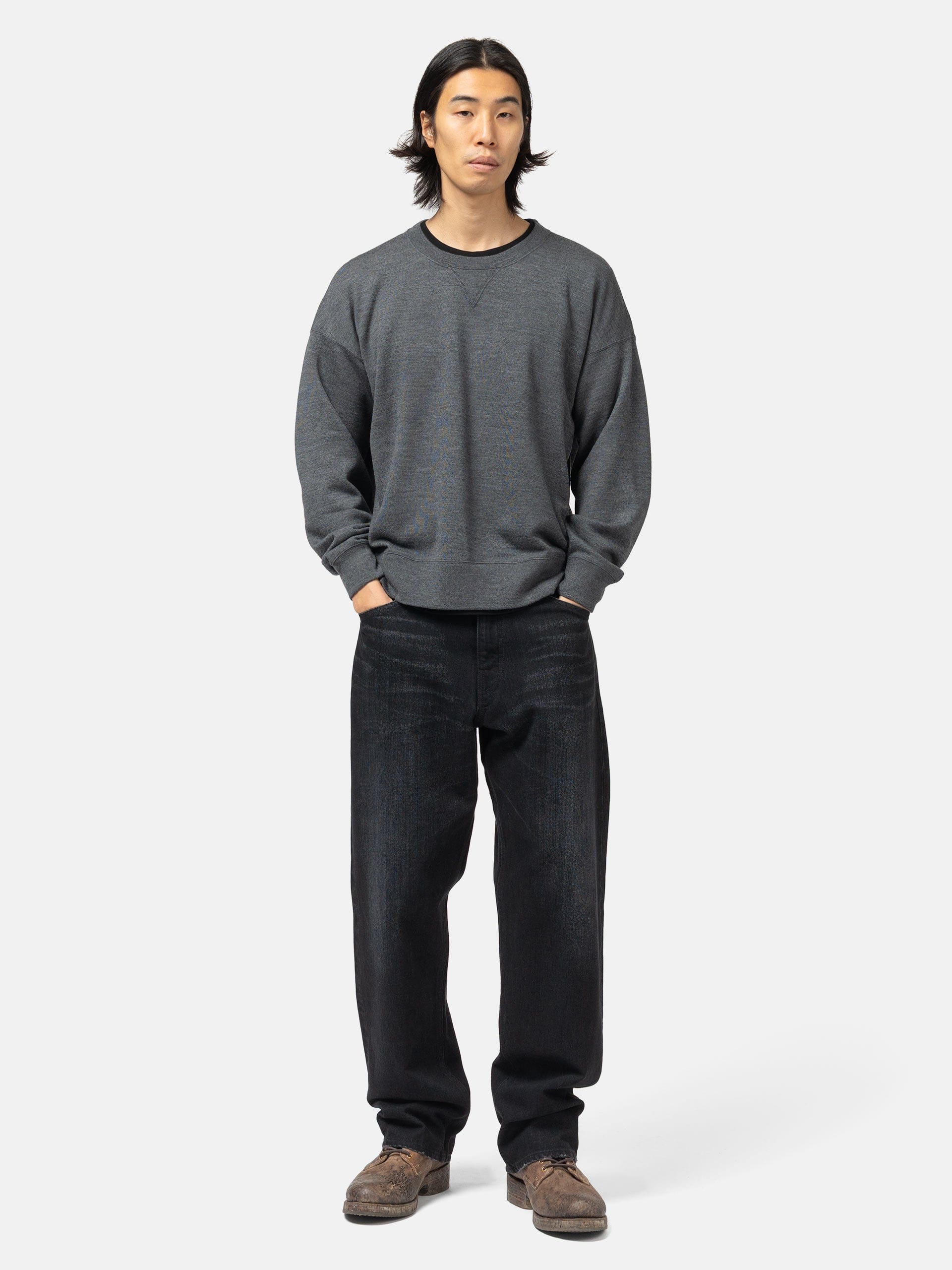 Visvim Jumbo SB Sweat L/S (Superfine) Charcoal