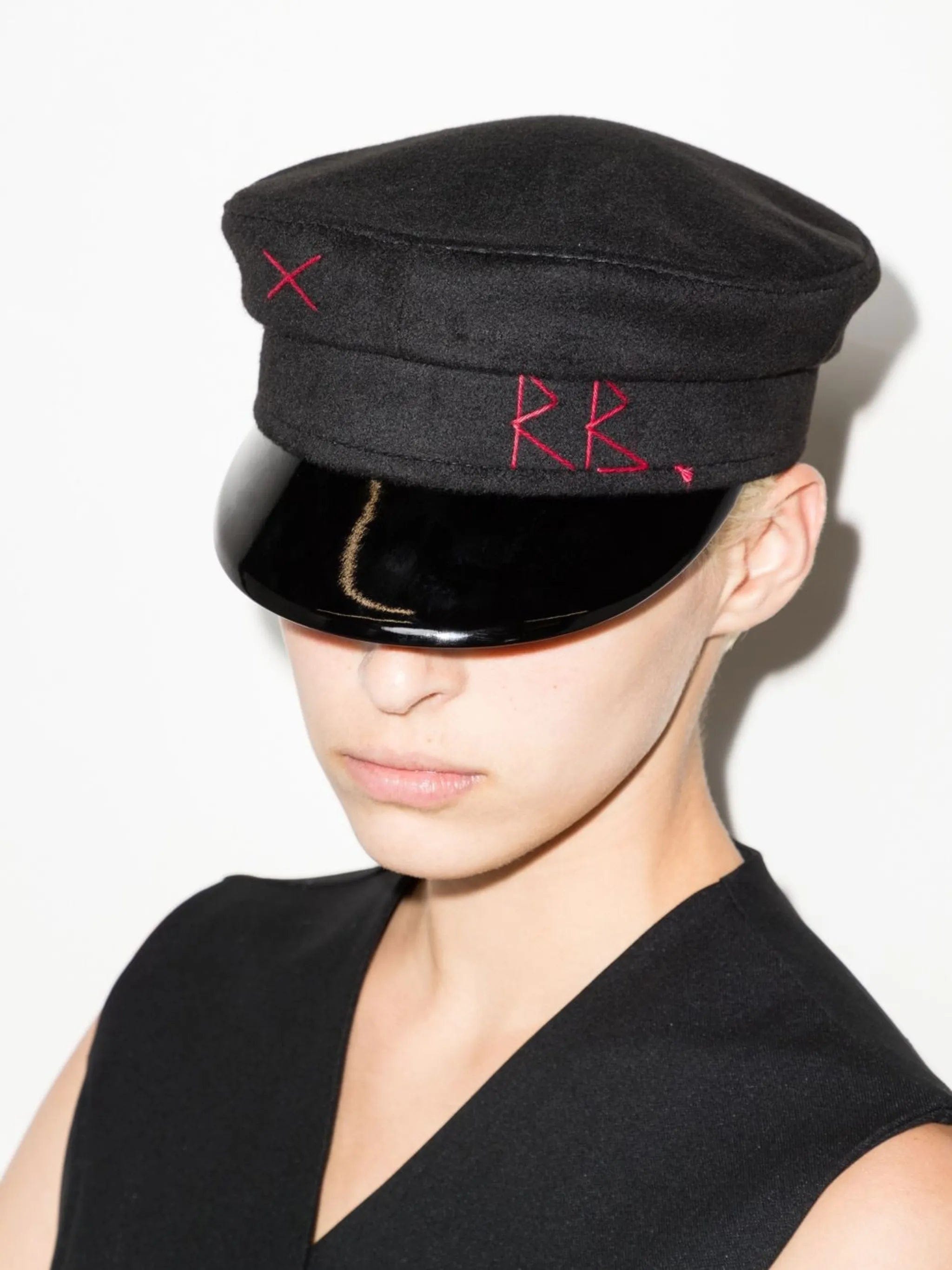 Ruslan Baginskiy embroidered monogram baker boy hat