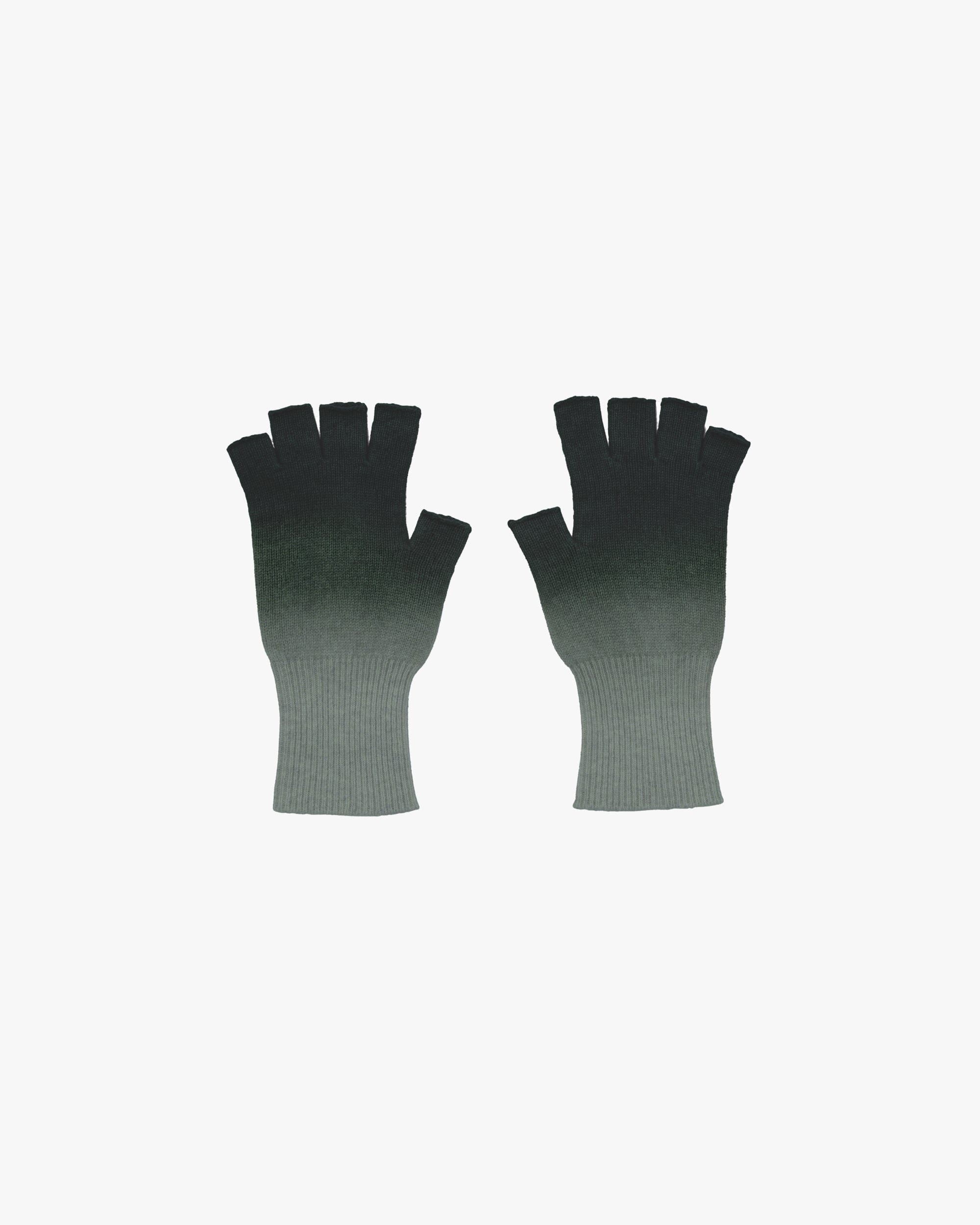 Knit - SALE - Gradient Dyed Wool Knit Fingerless Gloves