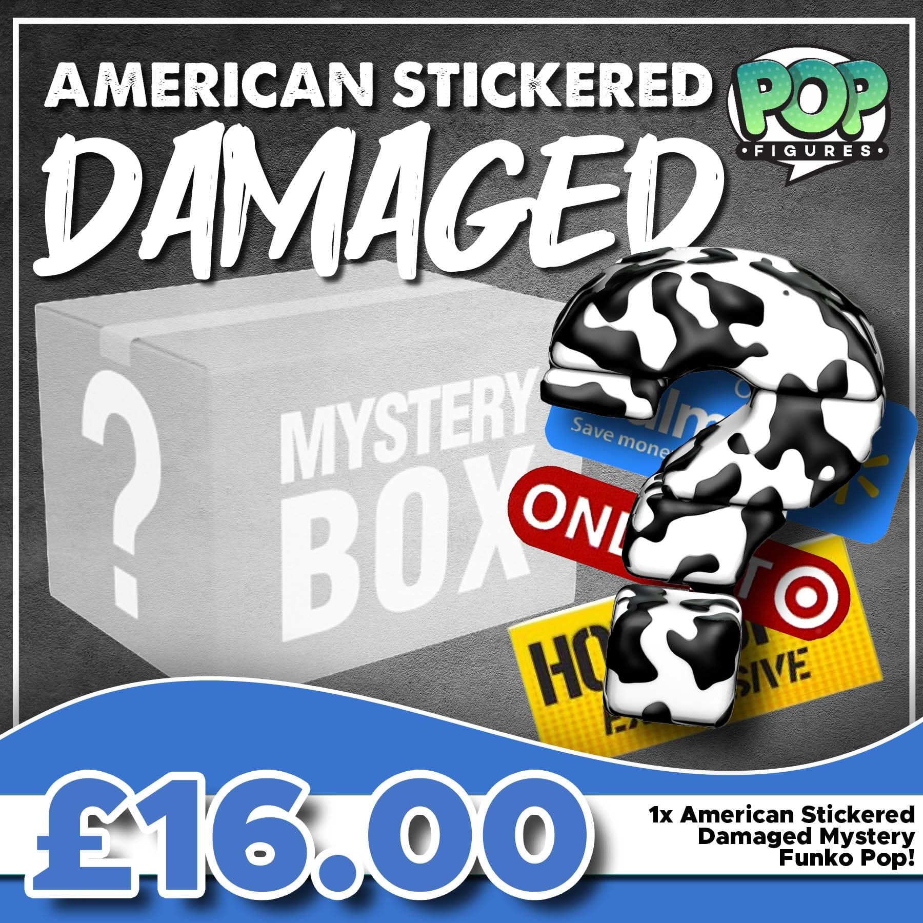 Funko Pop! 1 x American Stickered Damage Mystery Funko Pop