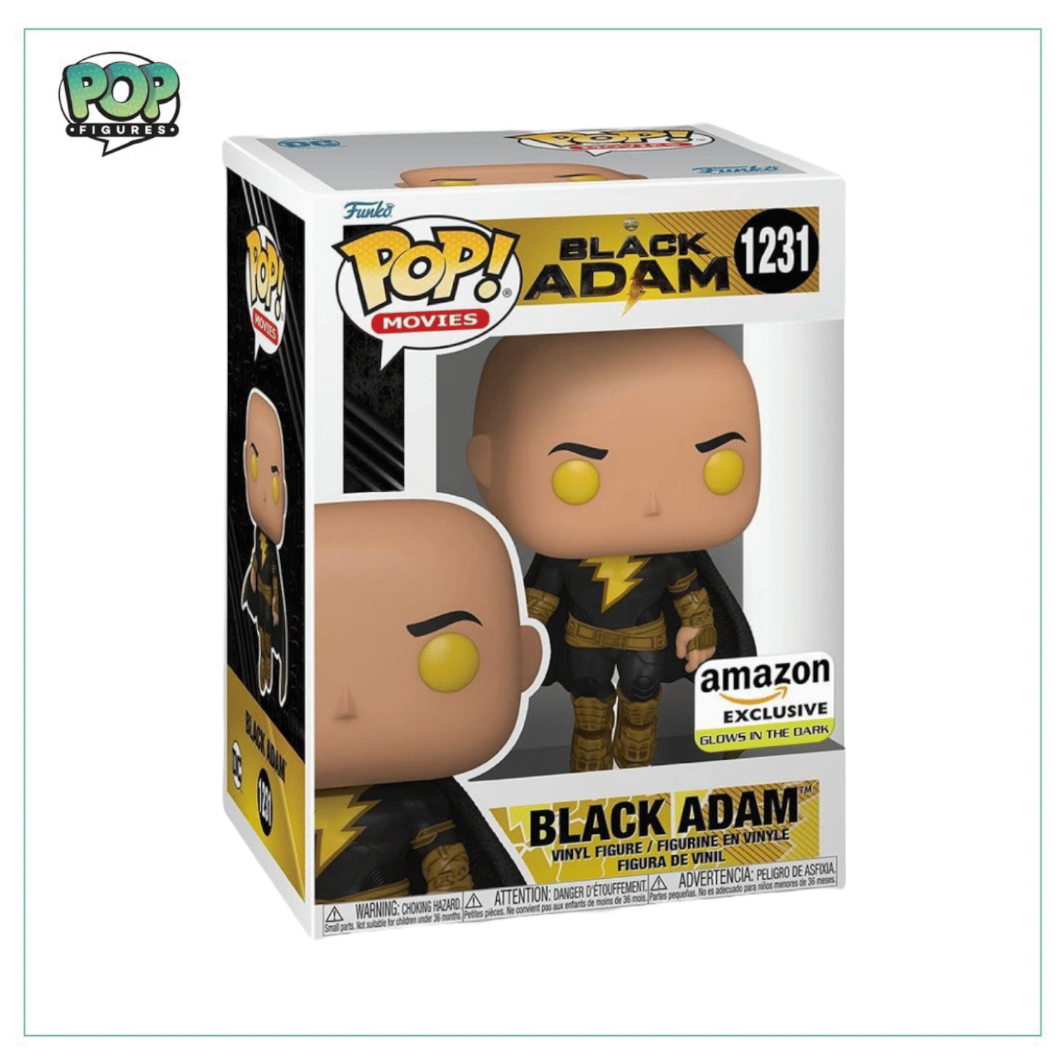 Funko Pop! Black Adam #1231 (Glows in The Dark) Funko Pop! Black Adam - Amazon Exclusive