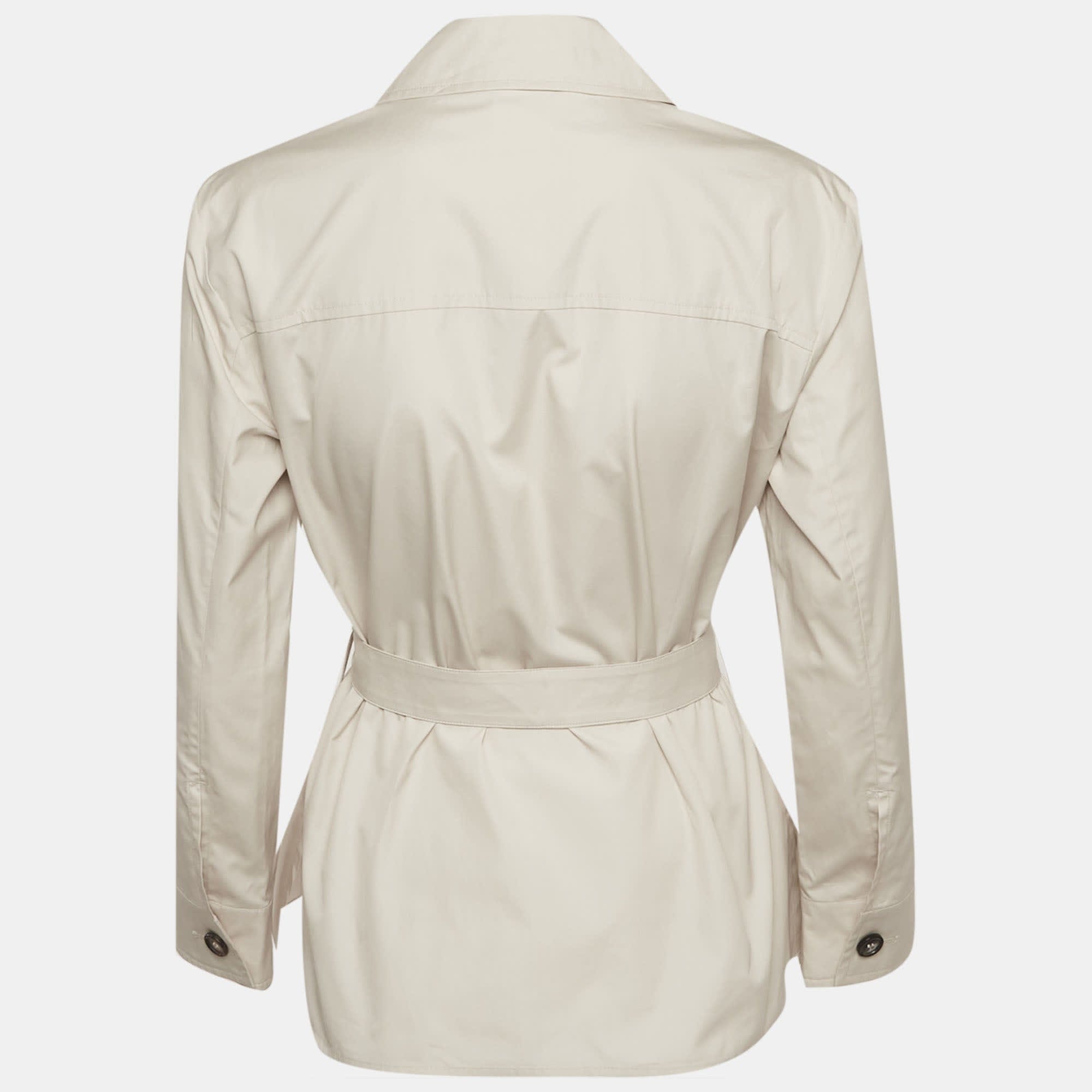 S'max Mara Beige Cotton Belted Jacket