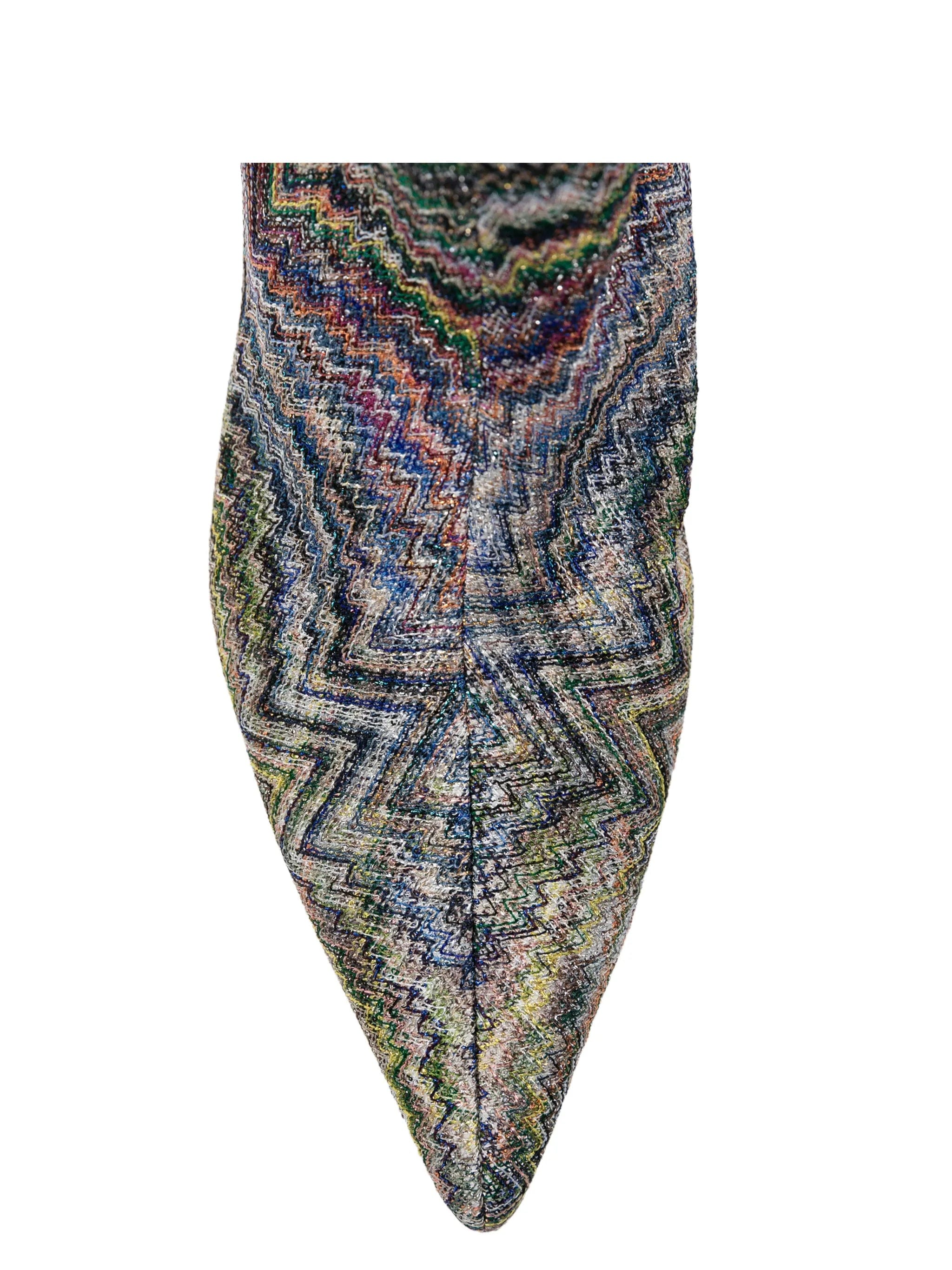 Missoni zigzag - knit kitten - heel boots