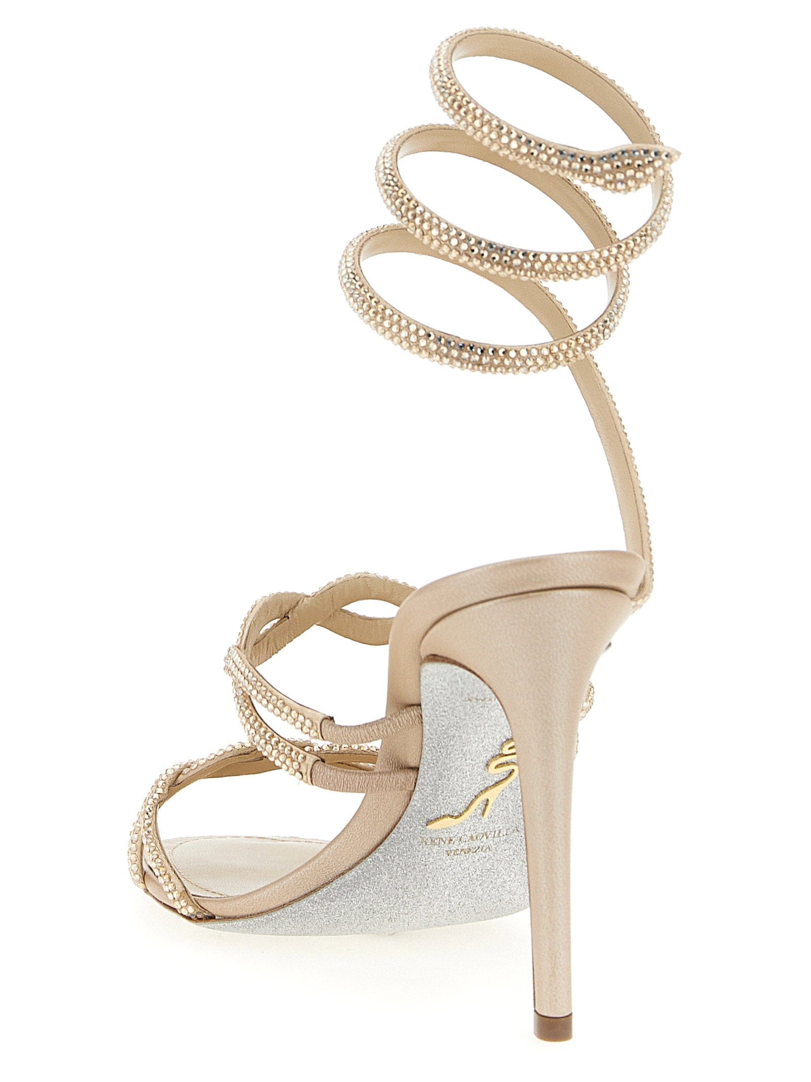 René Caovilla Cleo Sandal — Beige