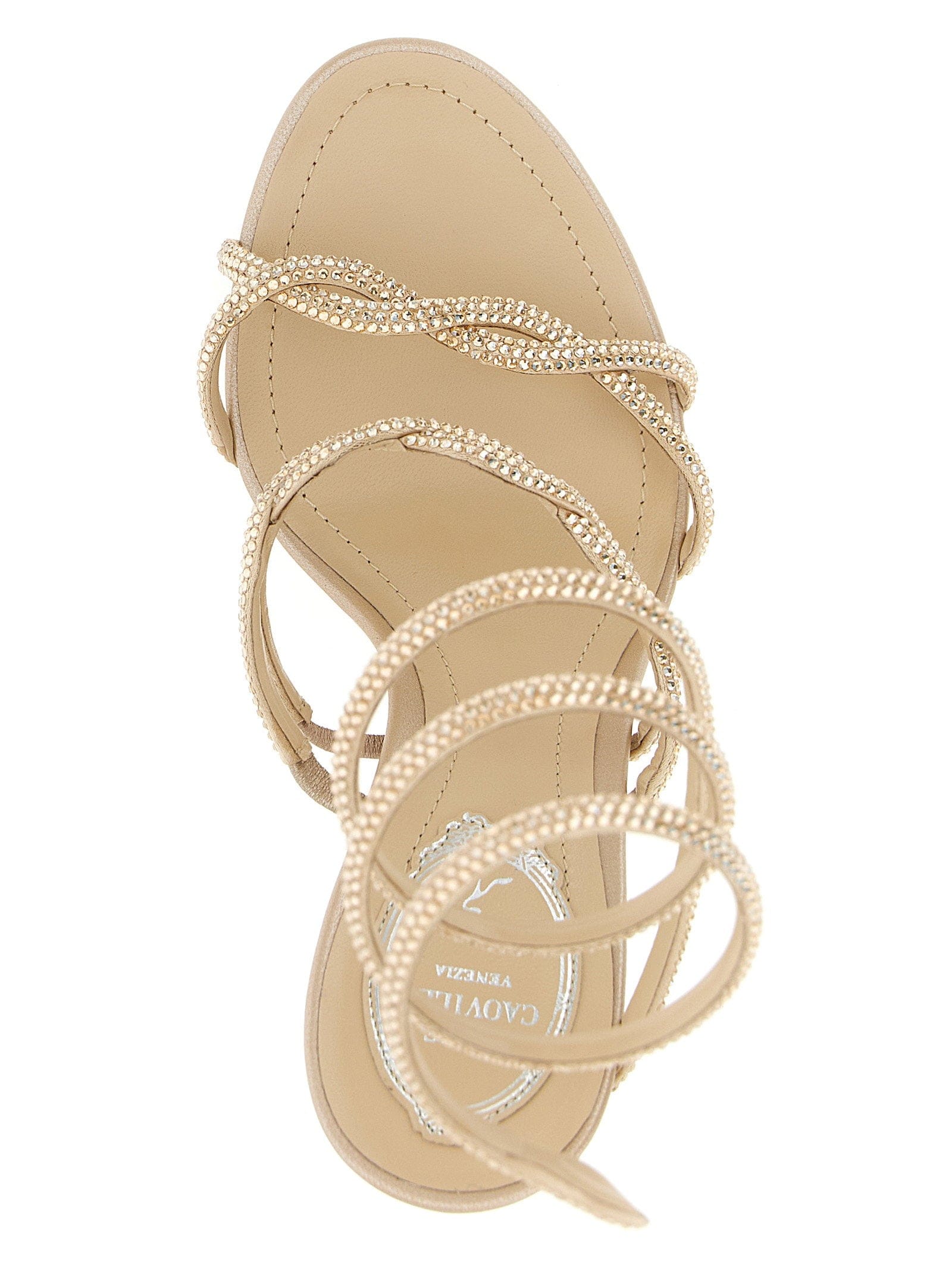 René Caovilla Cleo Sandal — Beige