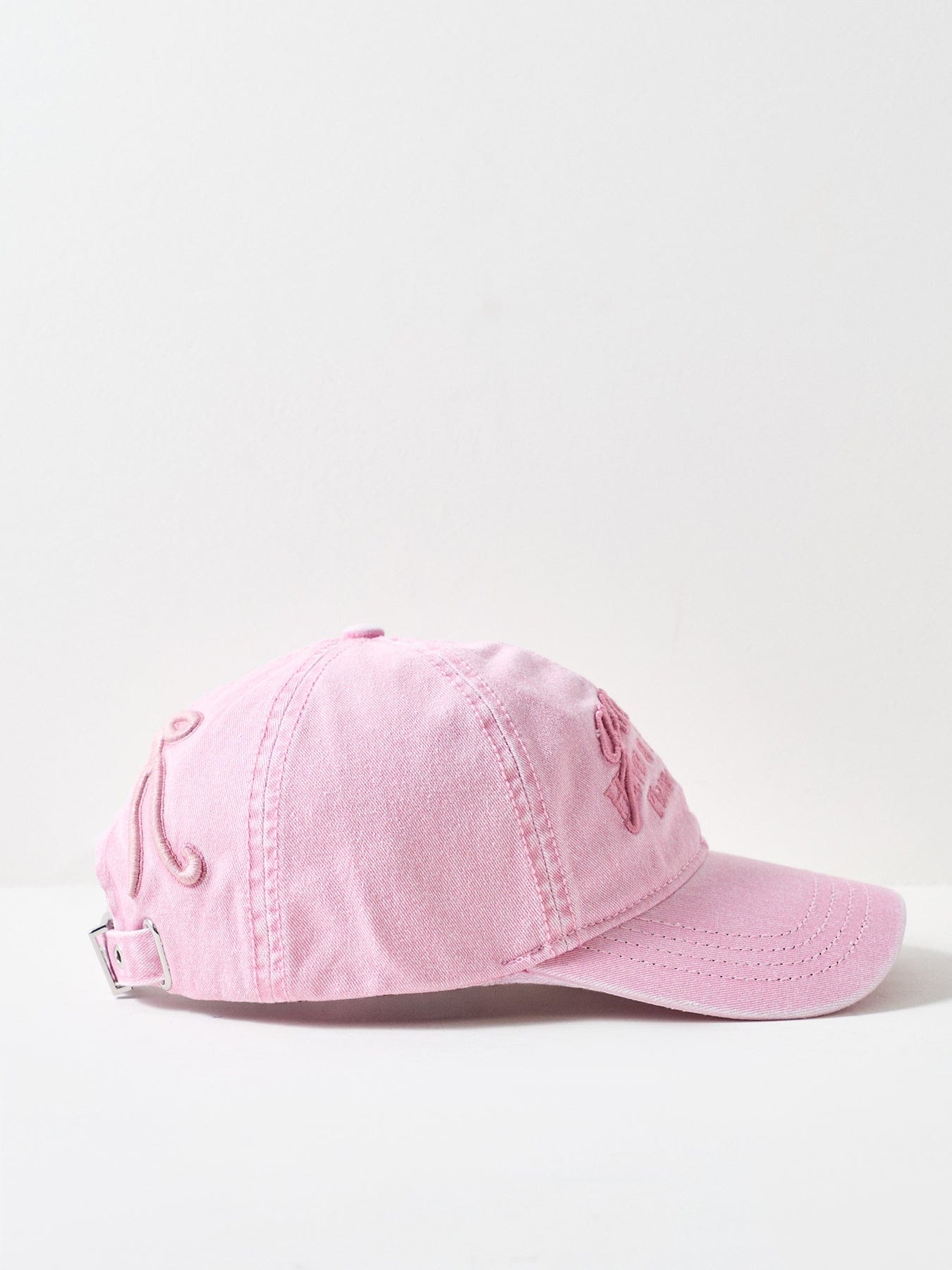 Ganni Washed Cotton Cap Pink Nectar
