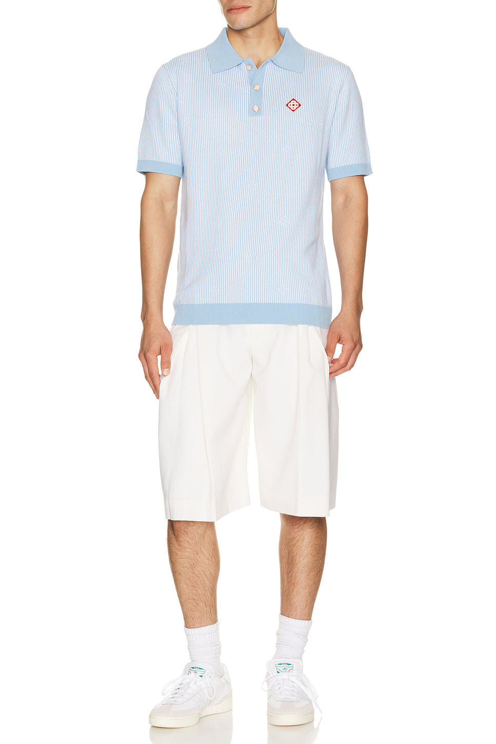 Casablanca Pinstripe Polo Shirt