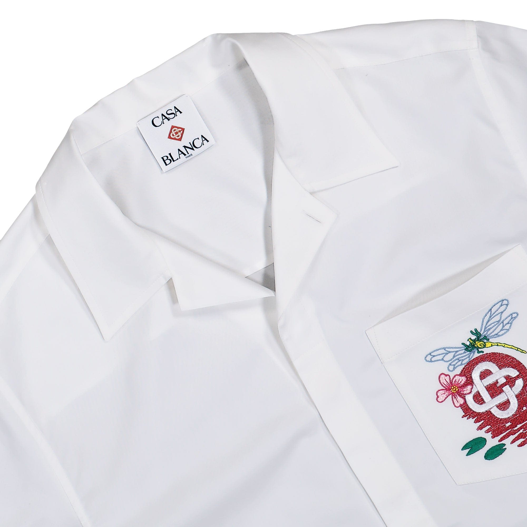 Casablanca Embroidered Monogram Short Sleeve Shirt