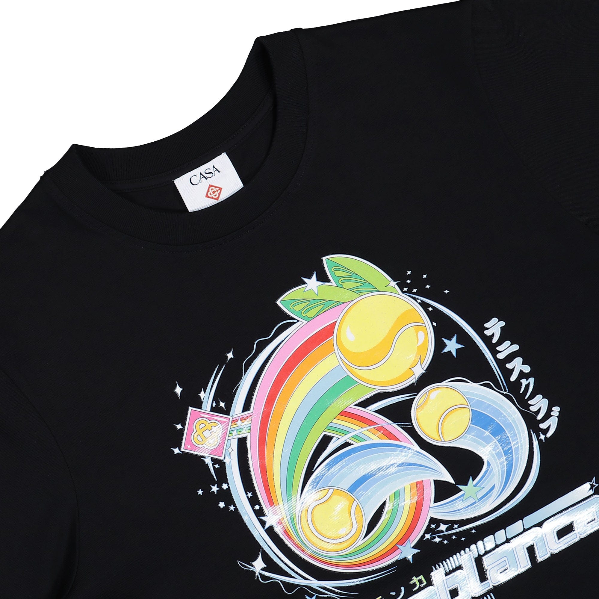 Casablanca Manga Tennis Ball Printed T - Shirt