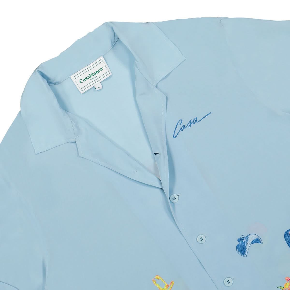 Casablanca Embroidery Logo Short Sleeve Shirt