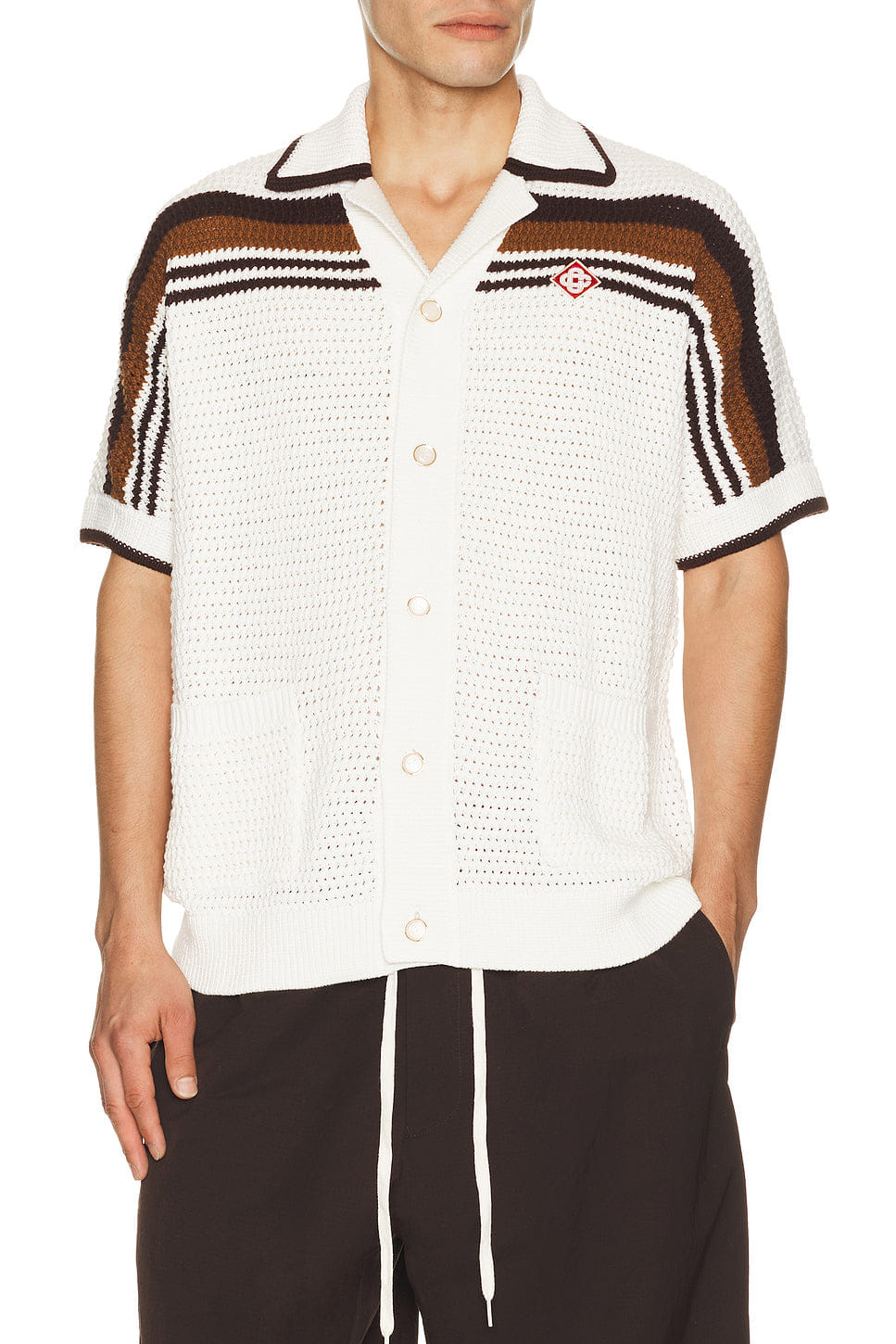 Casablanca Crochet Short Sleeve Shirt
