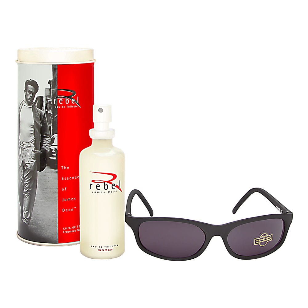 Rebel by Rebel for Women 2 Piece Set Includes: 1.8 oz Cologne Spray + Designer Sunglasses