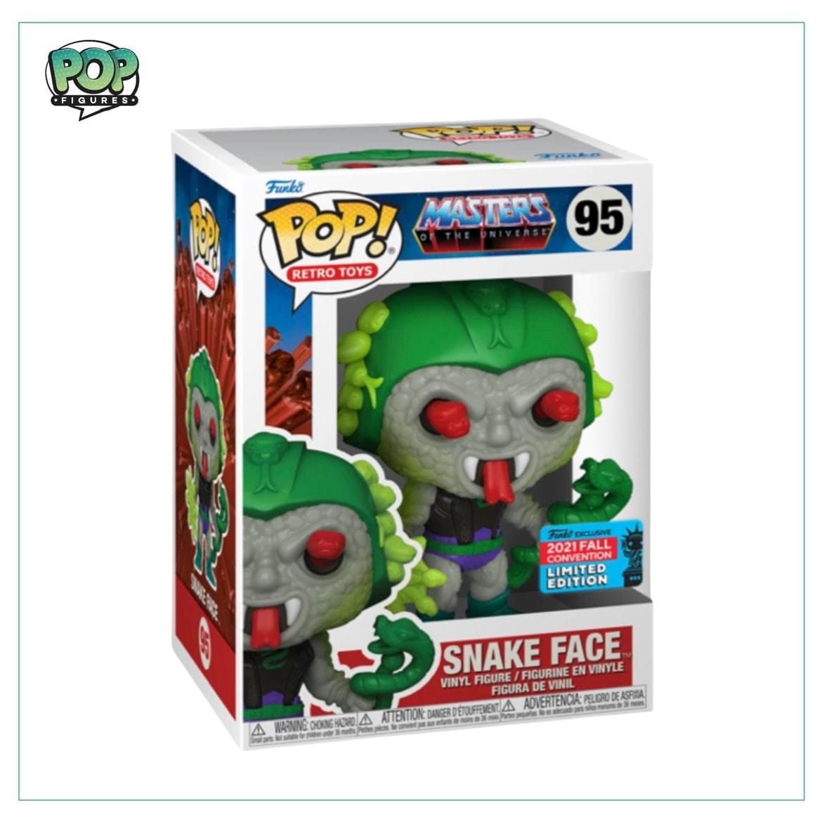 Funko Pop! Snake Face #95 Funko Pop! Masters of the Universe, 2021 NYCC Shared Exclusive