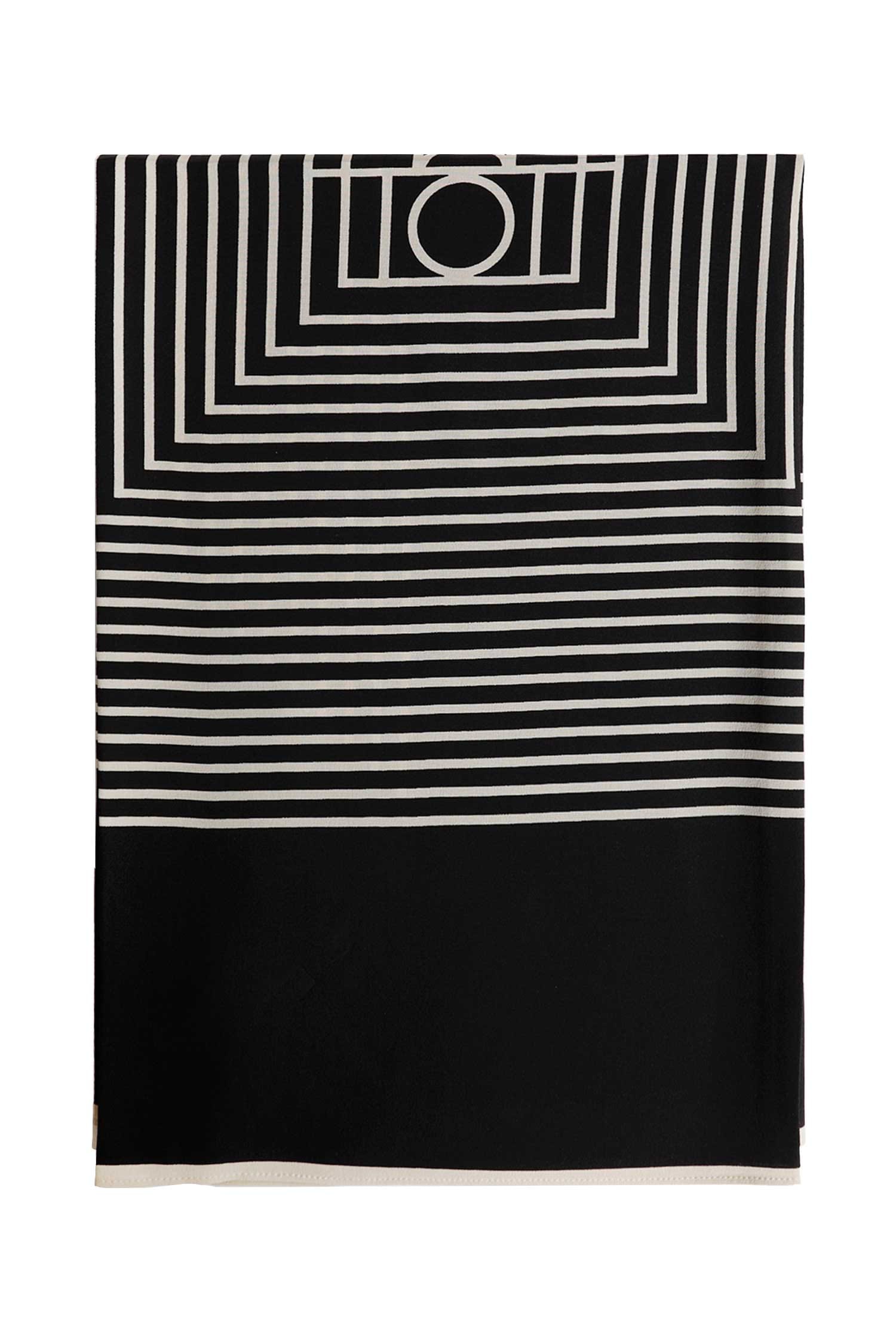Toteme Centered Monogram Silk Scarf