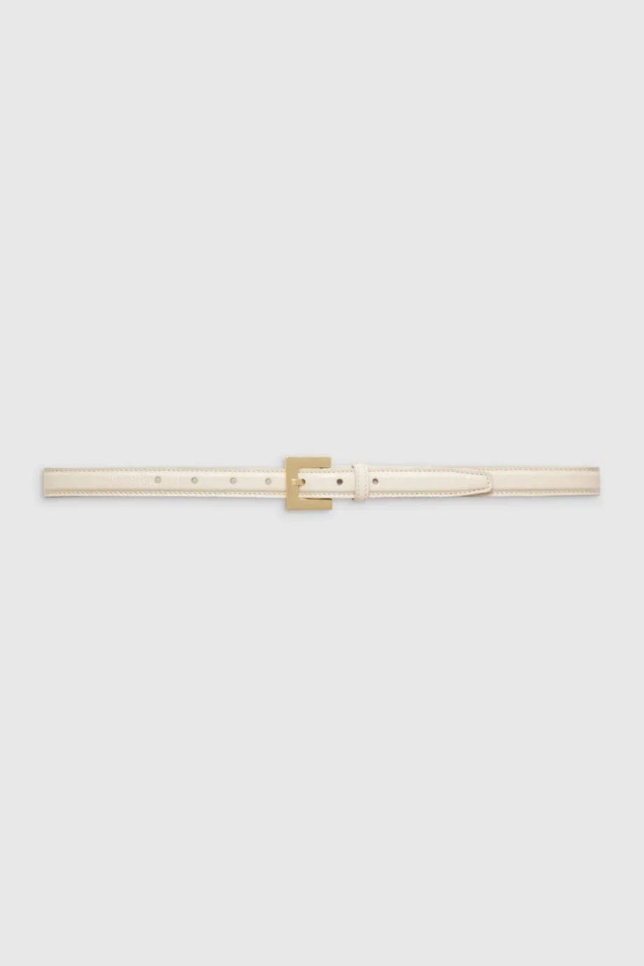 ANINE BING Nicola Leather Belt in Beige