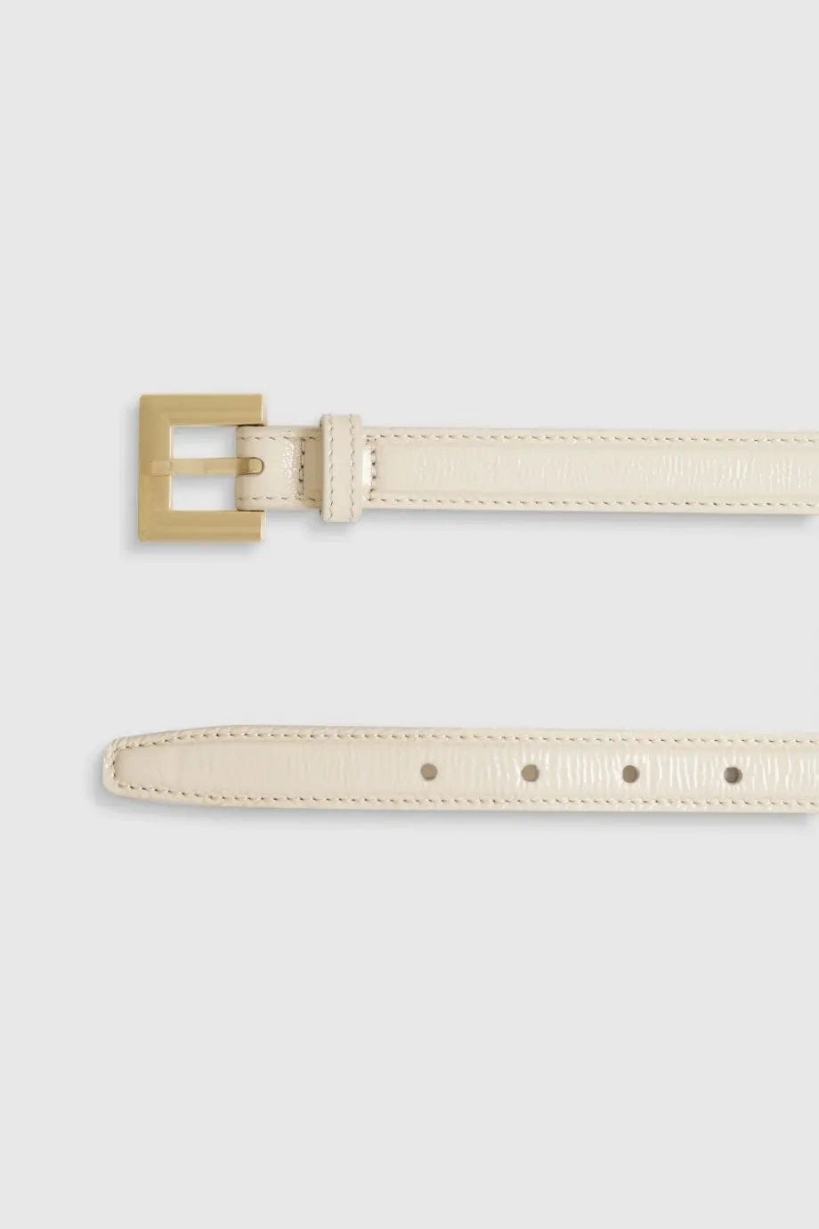 ANINE BING Nicola Leather Belt in Beige