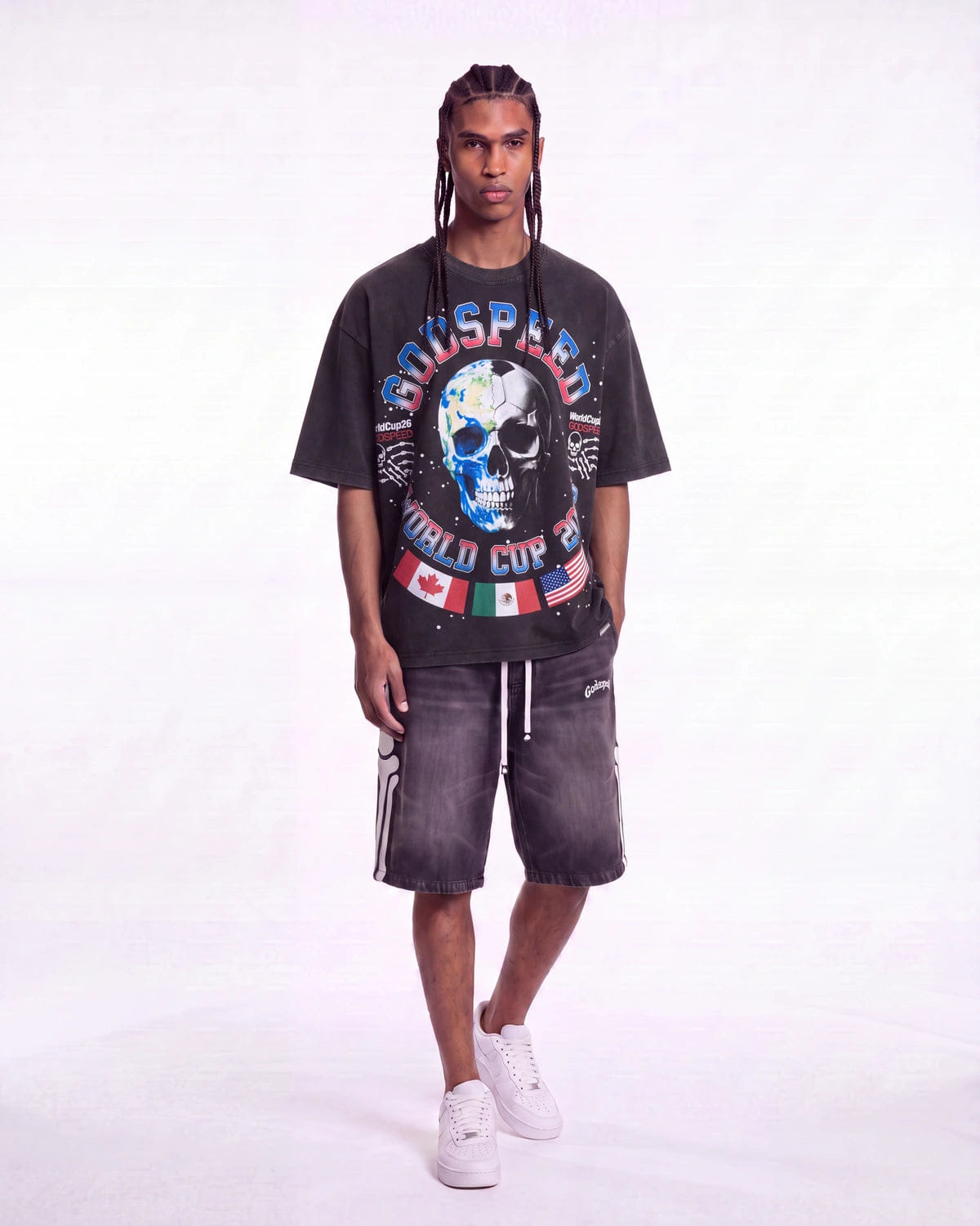 Godspeed Planet Futbol T-Shirt Black