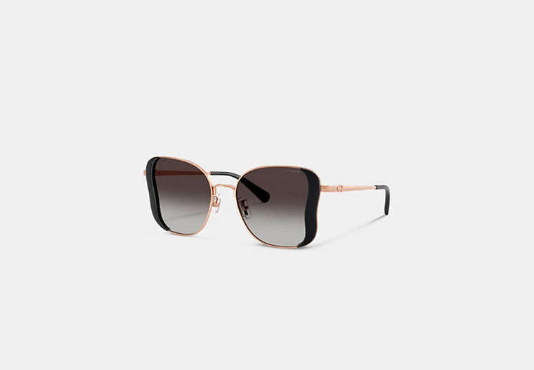 BUTTERFLY C Hardware Metal Butterfly Square Sunglasses