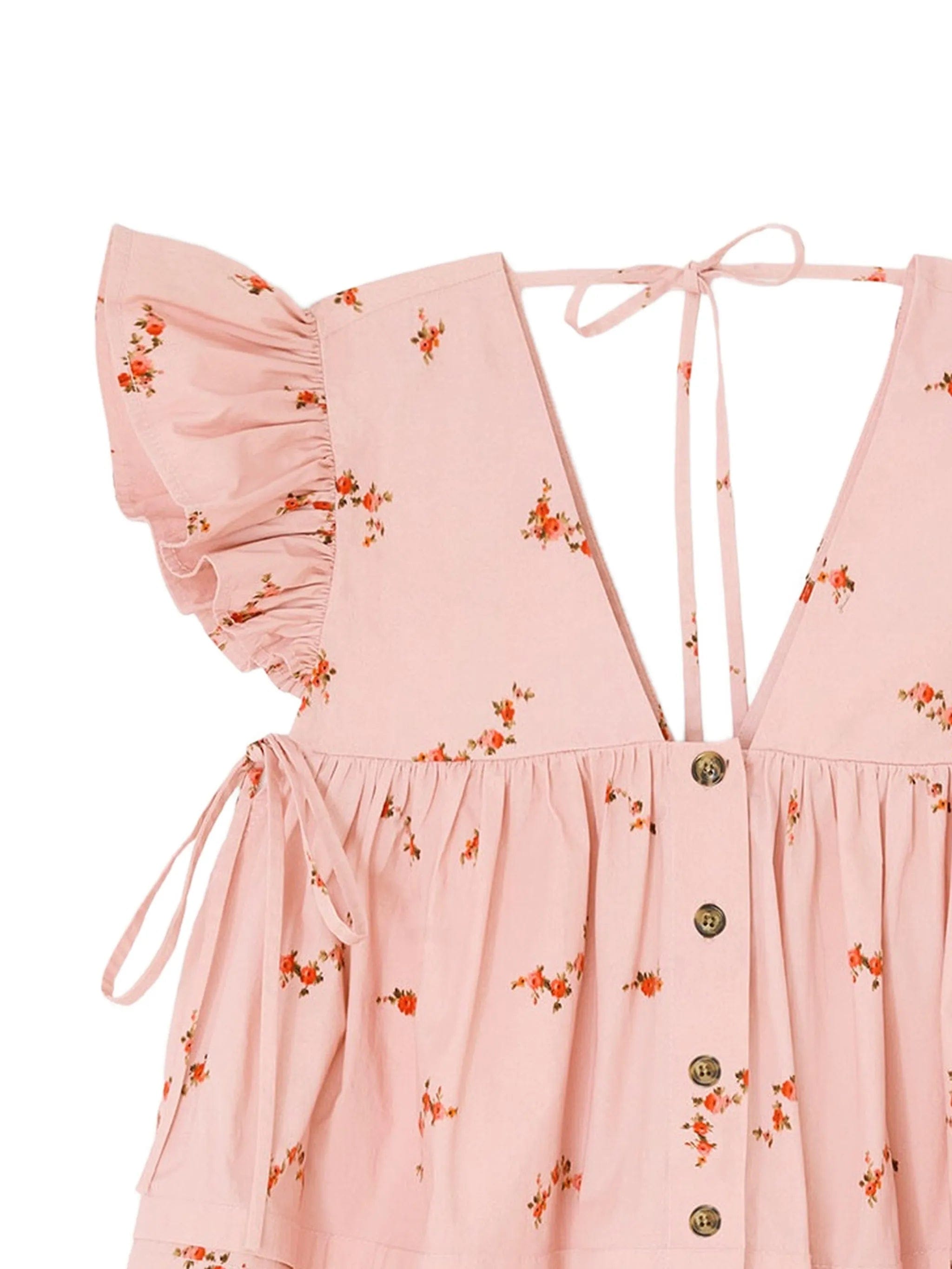GANNI floral - print ruffled blouse