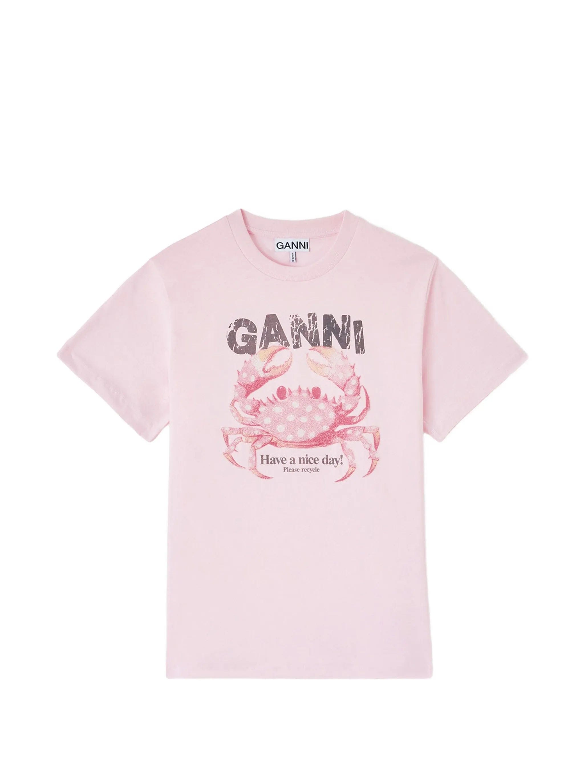 GANNI crab - print T - shirt